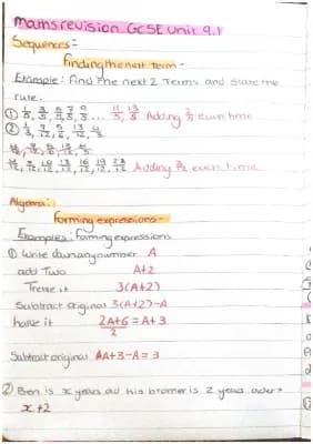 Know Unit 9.1 and 9.2 Maths revision  thumbnail