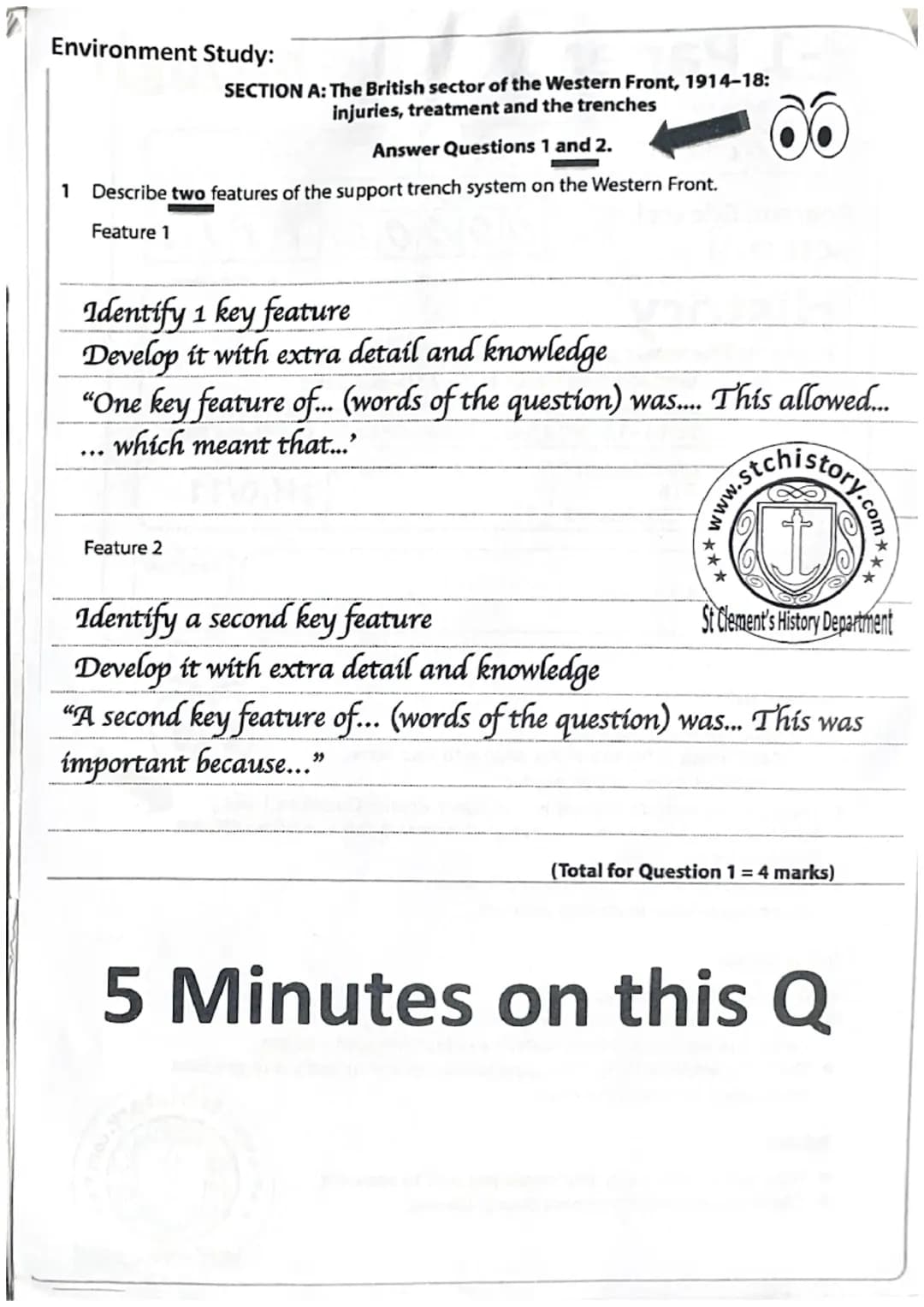 9-1 Paper 1 Walkthrough
te your name here
St Clement's History Departmen
Sumame
Modica
Other names
Mr
Centre Number
Pearson Edexcel
GCSE (9-