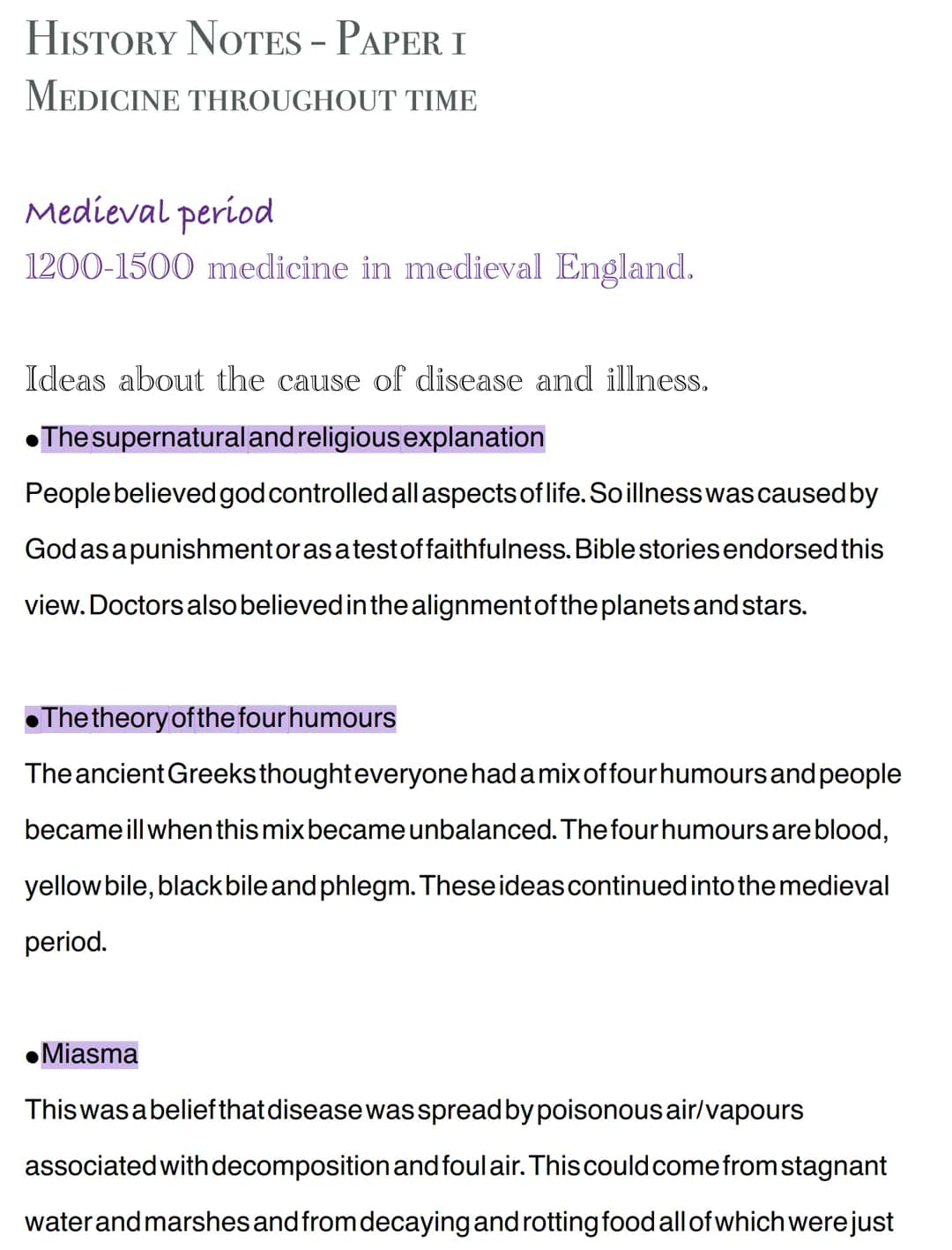 
<h2 id="ideasaboutthecausesofdiseaseandillness">Ideas about the Causes of Disease and Illness</h2>
<p>During the medieval period (1200-1500