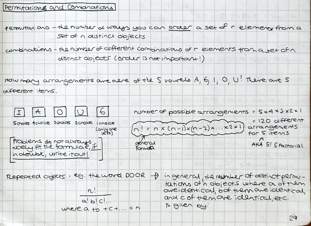 Permutations and Combinations