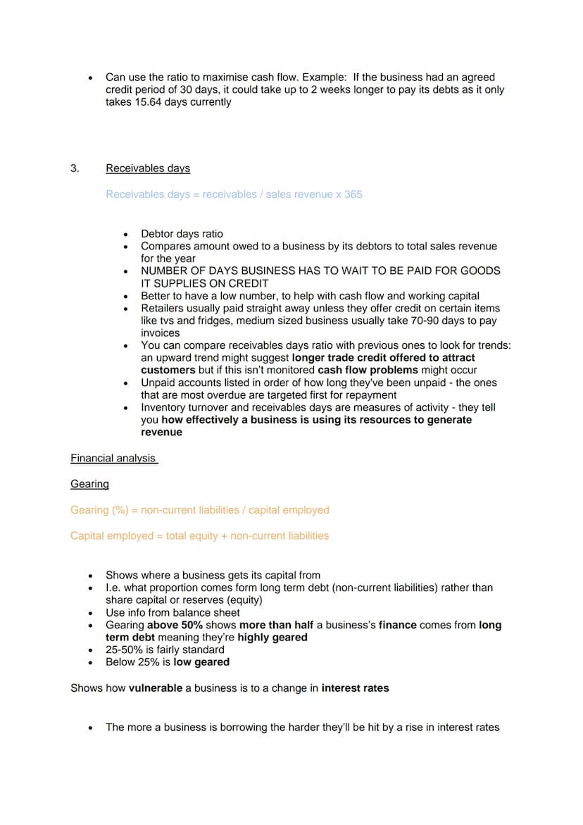 Business section 8 (unit 7) - Internal analysis
Balance Sheets
●
Lists of assets and liabilities
●
What might a balance sheet look like? (si