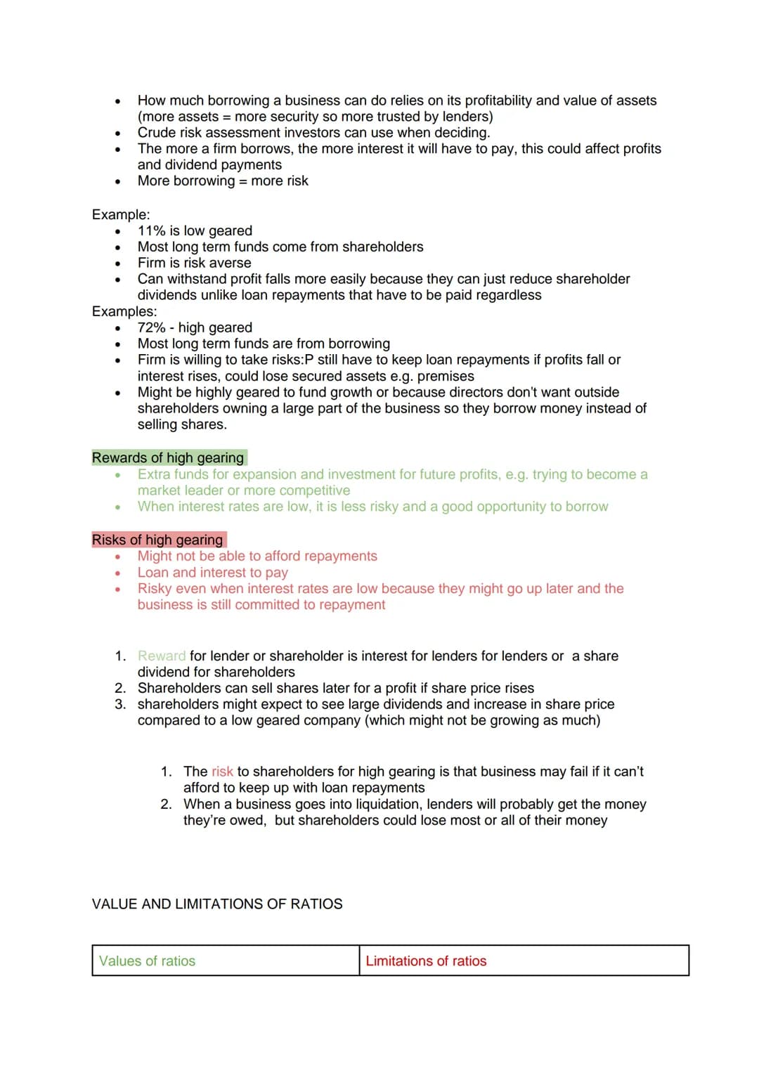 Business section 8 (unit 7) - Internal analysis
Balance Sheets
●
Lists of assets and liabilities
●
What might a balance sheet look like? (si