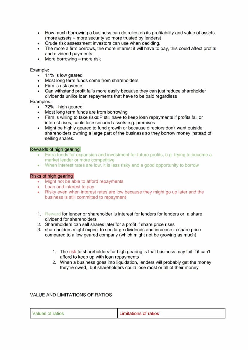 Business section 8 (unit 7) - Internal analysis
Balance Sheets
●
Lists of assets and liabilities
●
What might a balance sheet look like? (si