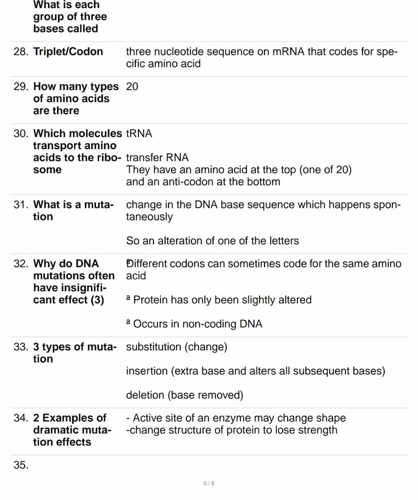 1. How many chro- 23 pairs
mosomes are
there in human
cells
2.
Mitosis
one cell is copied into two identical cells
3. Which is the only game
