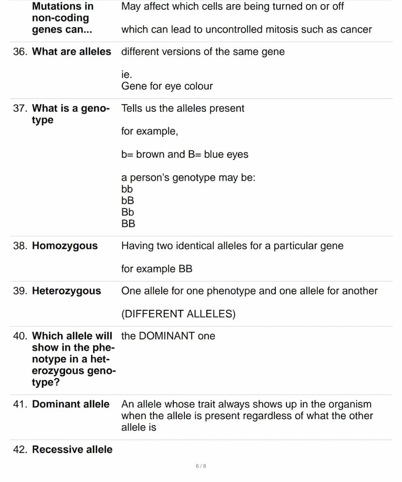 1. How many chro- 23 pairs
mosomes are
there in human
cells
2.
Mitosis
one cell is copied into two identical cells
3. Which is the only game