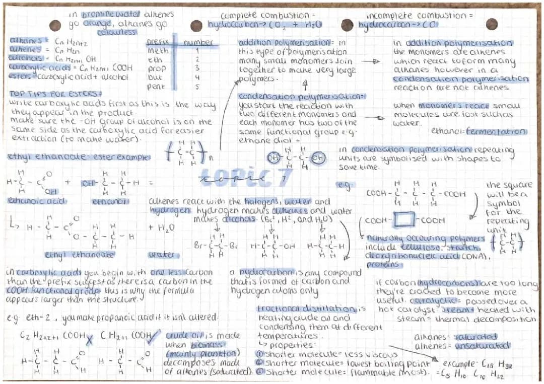 Chemistry Topic 7