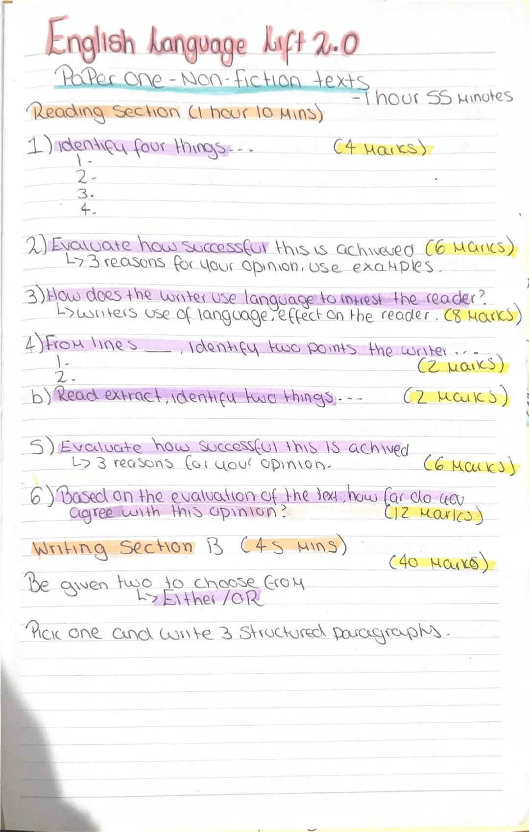 Edexcel English Language lift 2.0