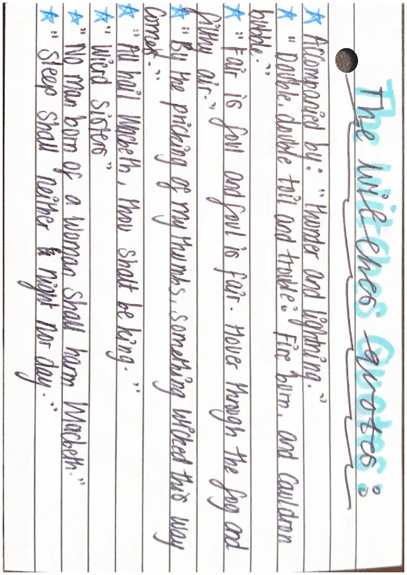 
<h2 id="macbethquotesandsummaryact1">Macbeth Quotes and Summary Act 1</h2>
<p>In Act 1 of Macbeth, the following key quotes stand out: </p>