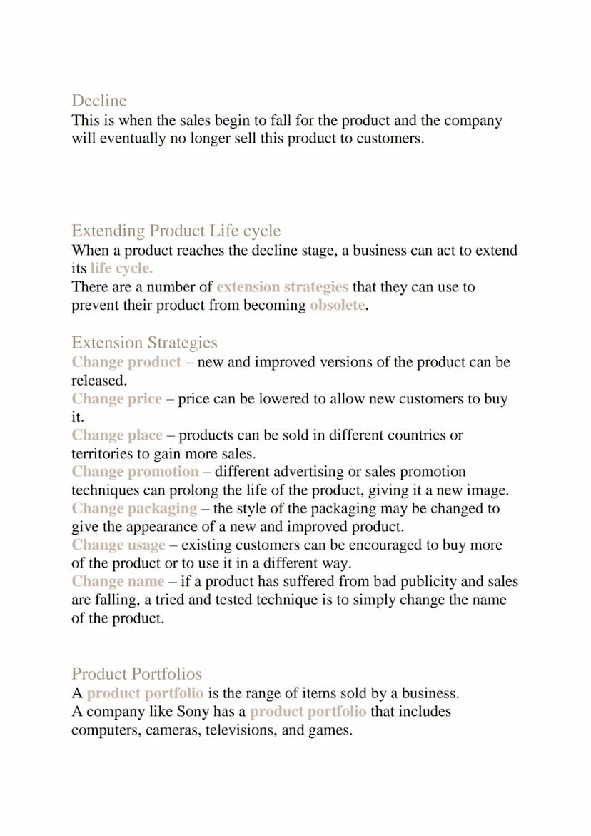 Product life cycle
Sales
Development
Introduction
Growth
Maturity
Product
Decline
All products go through
distinct phases or stages.
Togethe