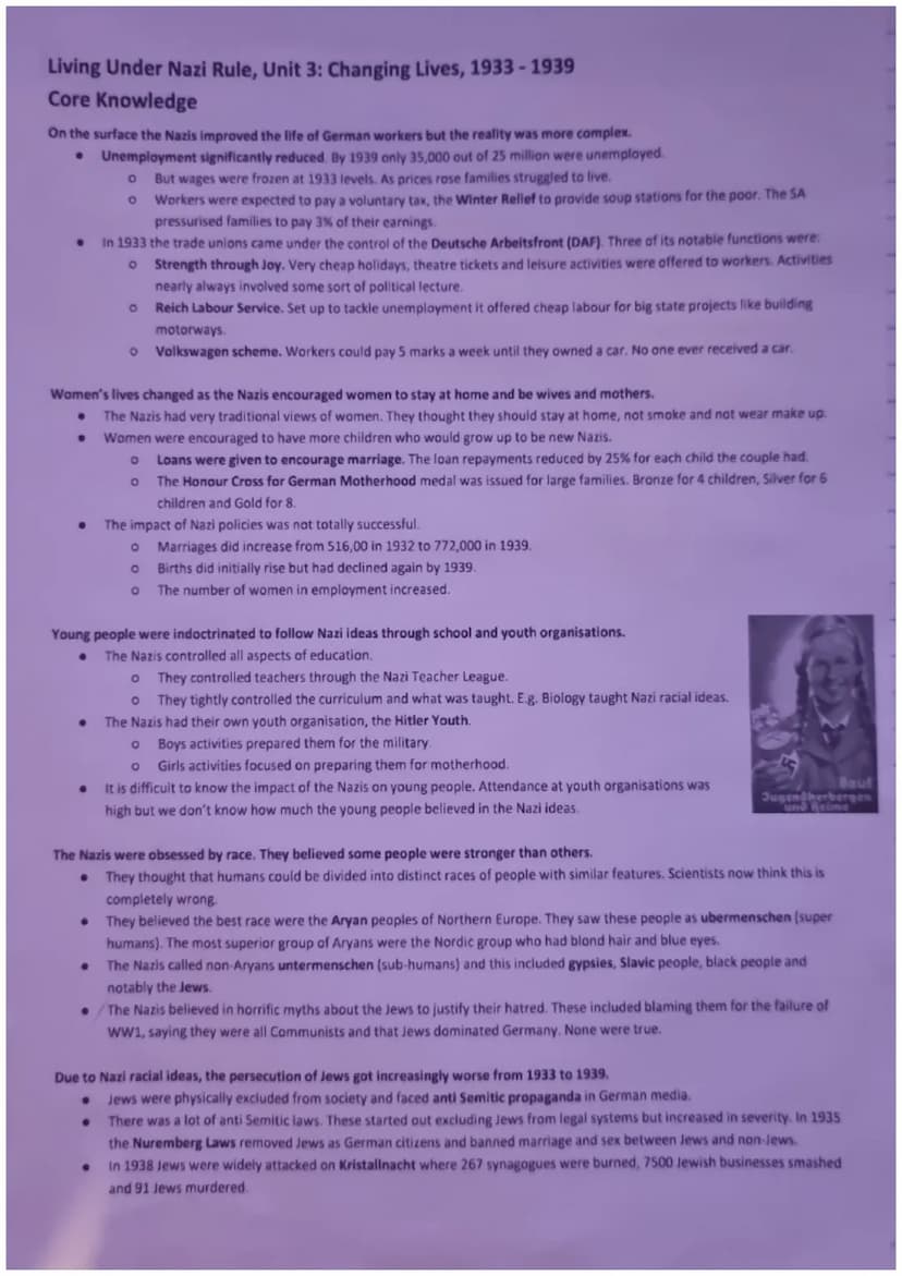 Nazi Core Knowledge 1: Democracy to Dictatorship
Below is a list of the core knowledge for this bit of your History GCSE. This is the absolu
