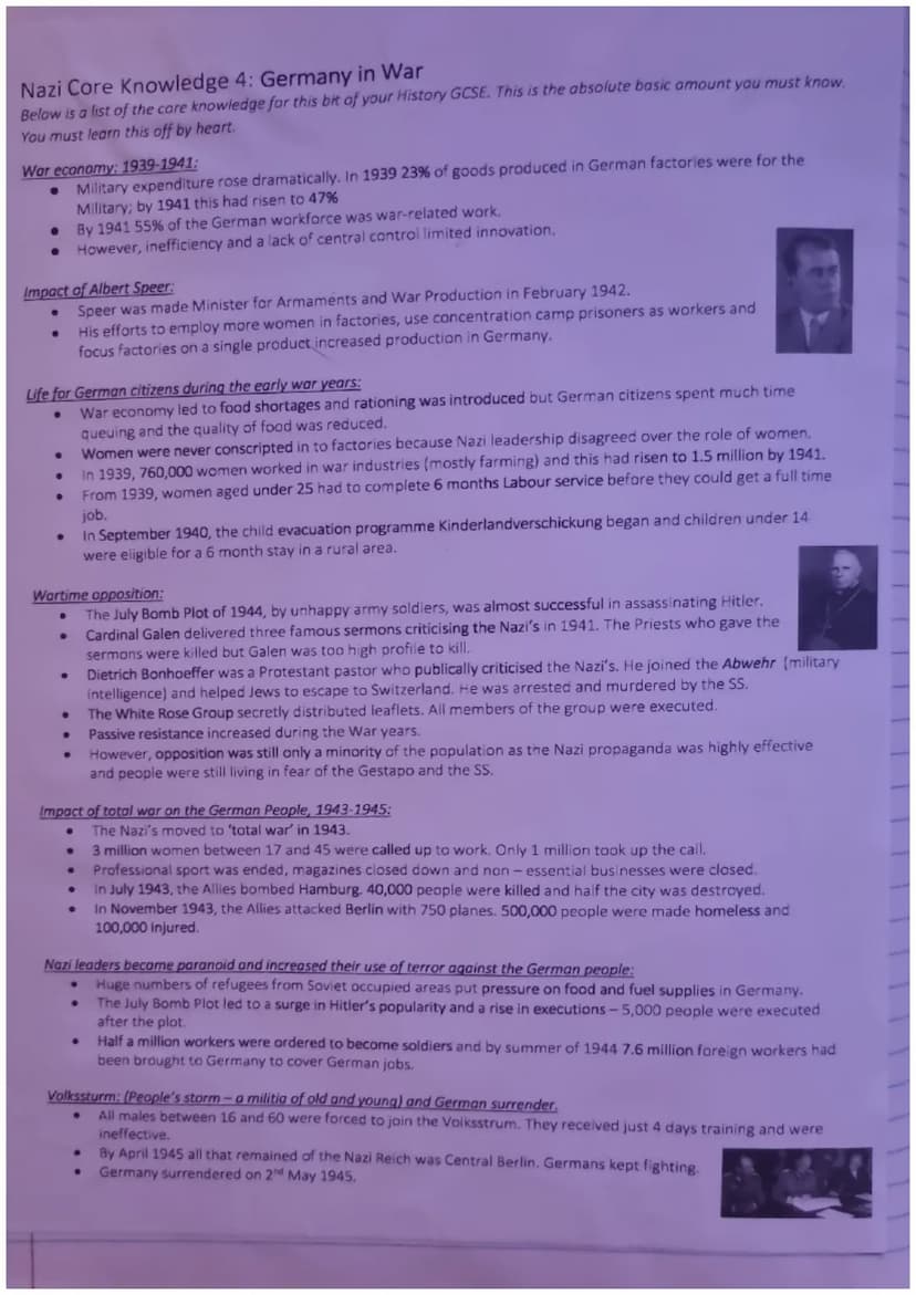 Nazi Core Knowledge 1: Democracy to Dictatorship
Below is a list of the core knowledge for this bit of your History GCSE. This is the absolu