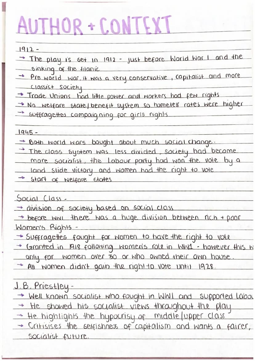 AN INSPECTOR
CAUS
Plot,
Themes,
Author + Context,
Character Analysis PLOT
ACT 1-
→ The Birlings are celebrating Sheila and Geralds engagemen