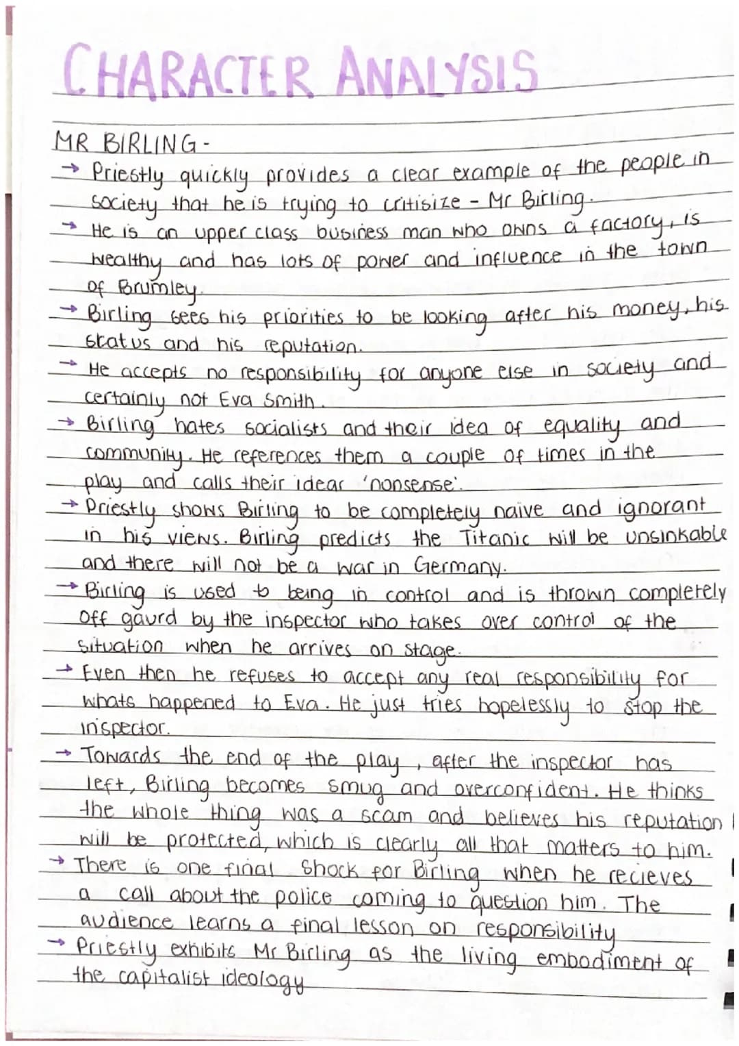 AN INSPECTOR
CAUS
Plot,
Themes,
Author + Context,
Character Analysis PLOT
ACT 1-
→ The Birlings are celebrating Sheila and Geralds engagemen