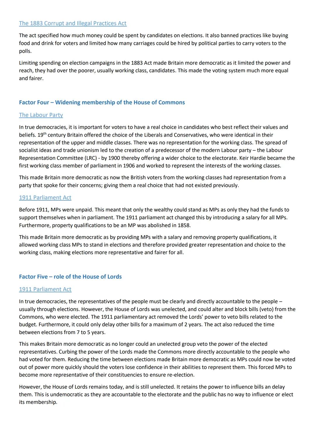 Britain 1851-1951
1. Assessment of how democratic Britain became.
Background Knowledge
In Britain, before 1867, most men and no women had an