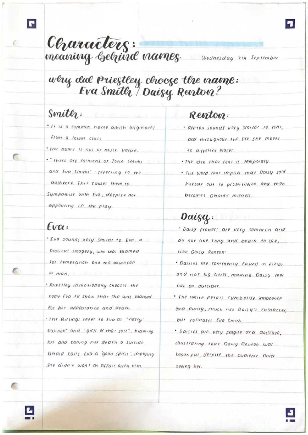 Di
teremes and quotes:
act one
Friday 9th September
social responsibility:
"a man has to mind his own business and look after himself and hi