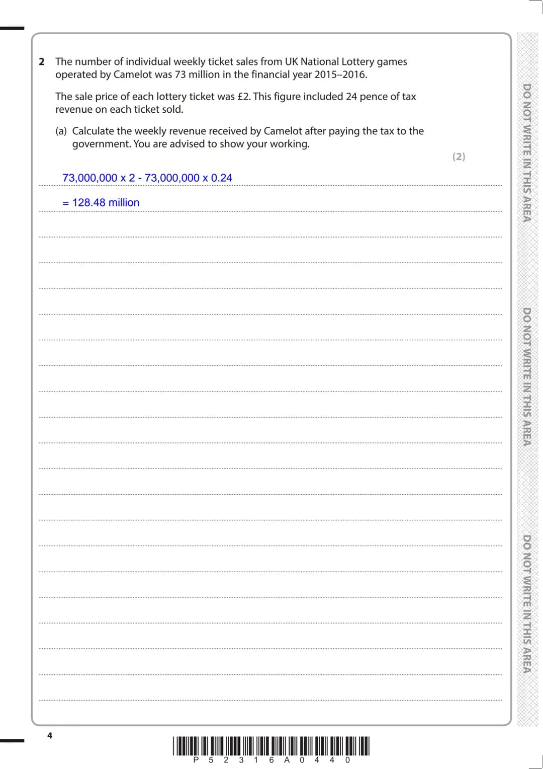 Write your name here
Surname
Centre Number
Pearson Edexcel
Level 3 GCE
Economics A
Tuesday 5 June 2018 - Afternoon
Time: 2 hours
P52316A
©20