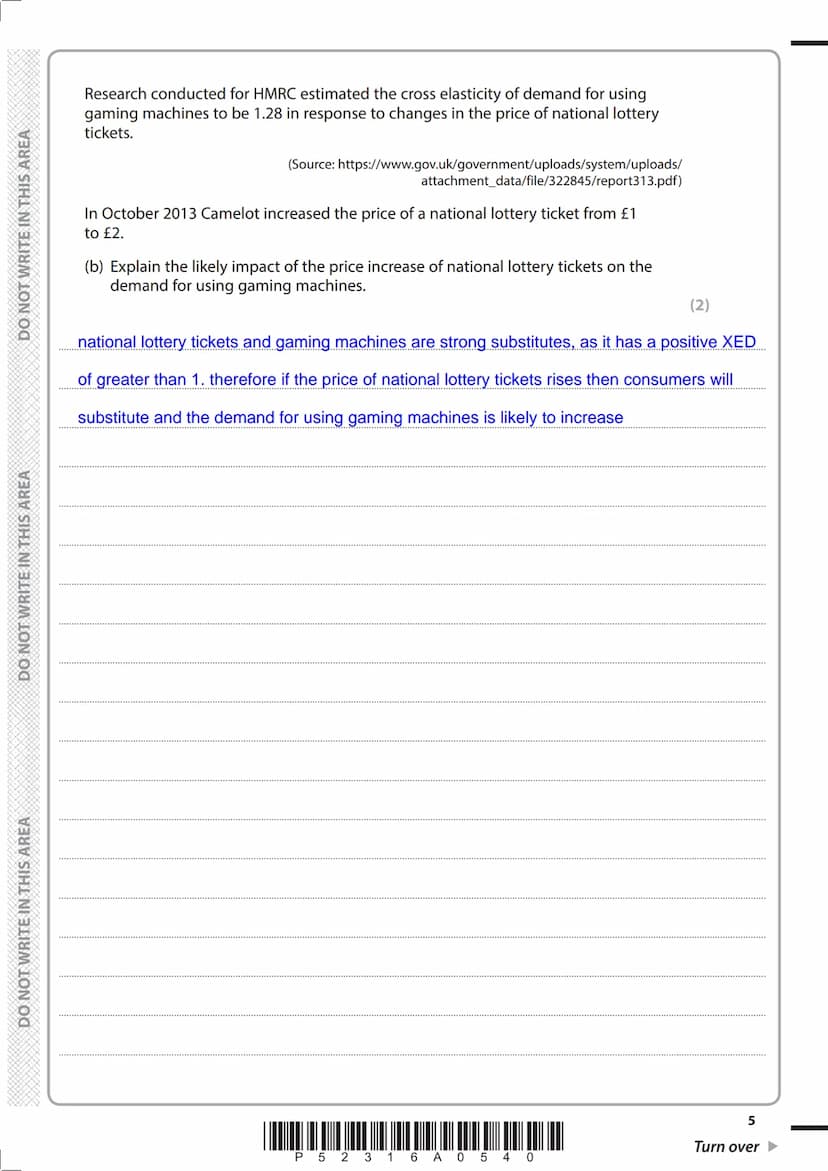Write your name here
Surname
Centre Number
Pearson Edexcel
Level 3 GCE
Economics A
Tuesday 5 June 2018 - Afternoon
Time: 2 hours
P52316A
©20