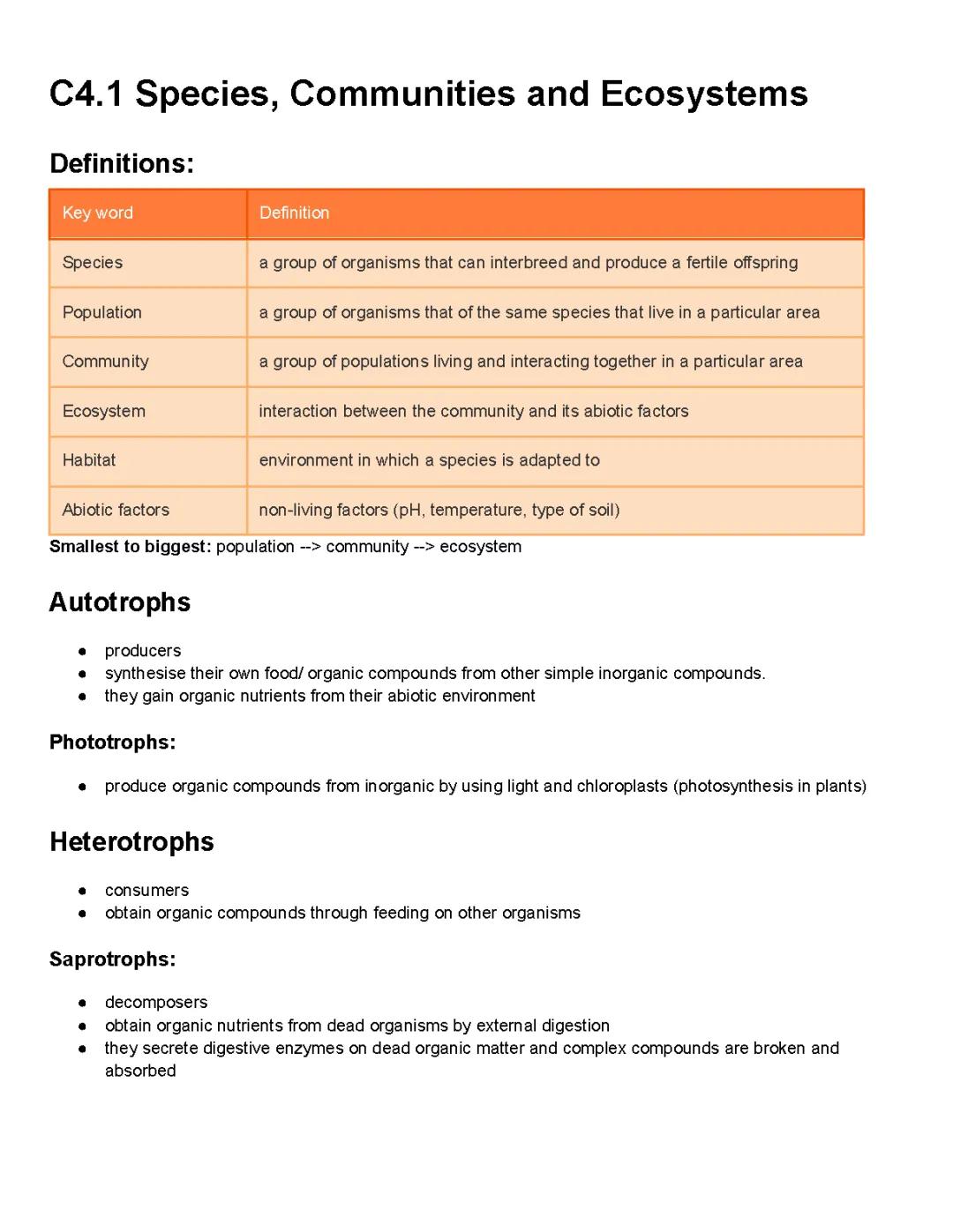 Chapter 4 IB biology HL