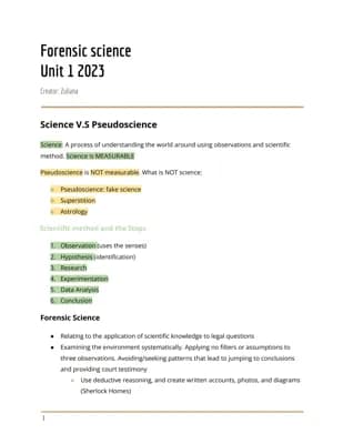 Know Forensics Unit 1 Notes thumbnail