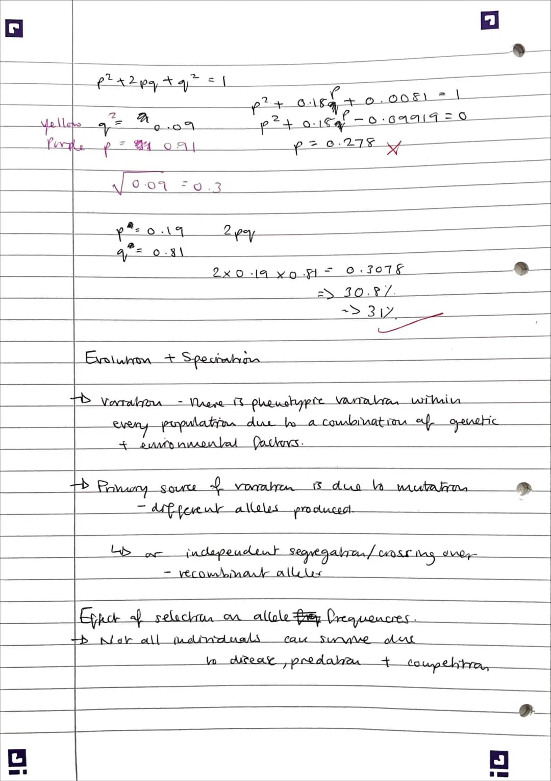 3.7 - Generics, populatious, evolution and
ecosystems.
Ji
3.7.1 - Inheritance..
arganism
Genotype - Constitution of genes in an
Phenotype - 