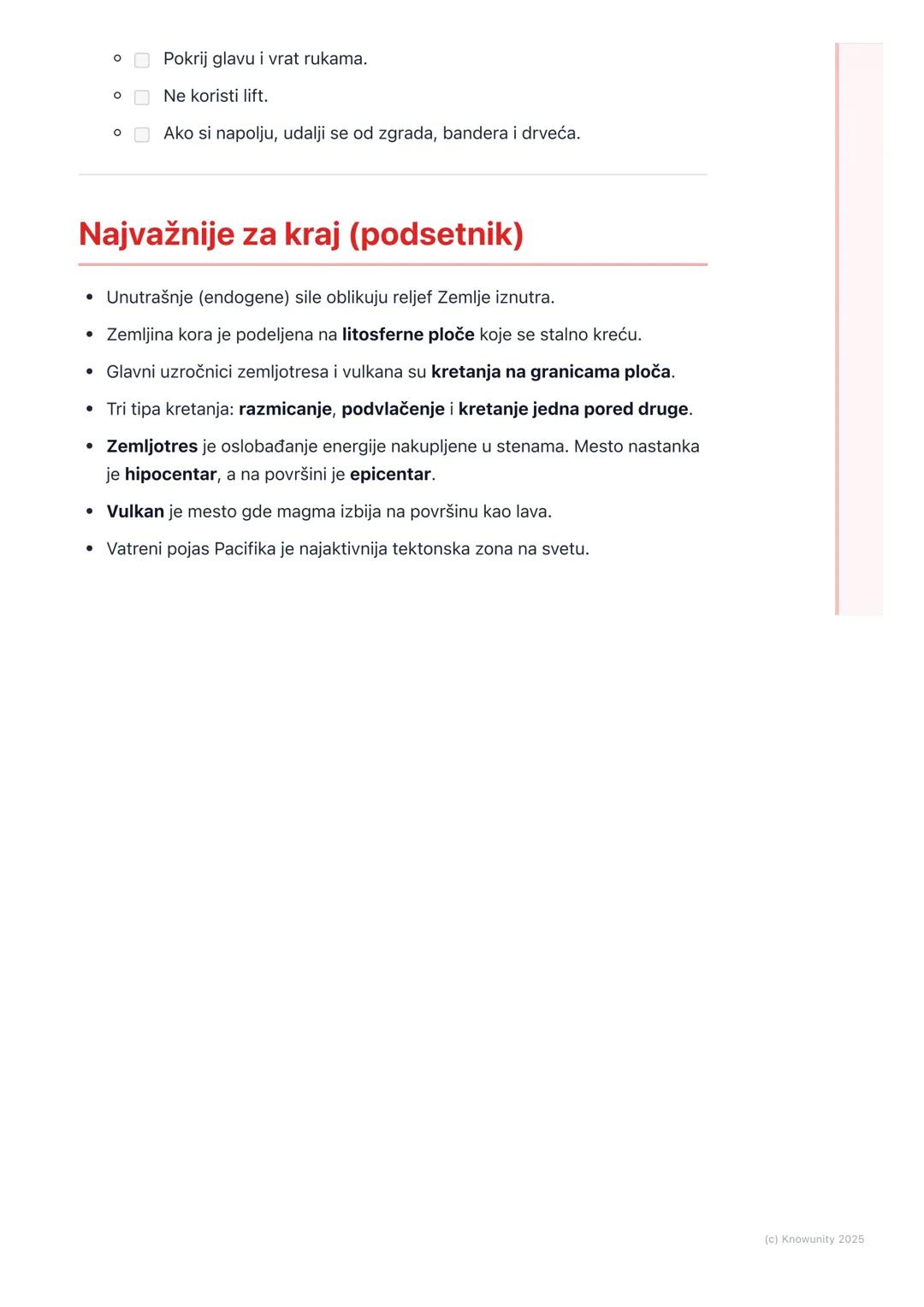 # Unutrašnje sile Zemlje

## Uvod u unutrašnje sile Zemlje

Površina Zemlje nije mirna, stalno se menja. Te promene nisu slučajne, već ih
iz