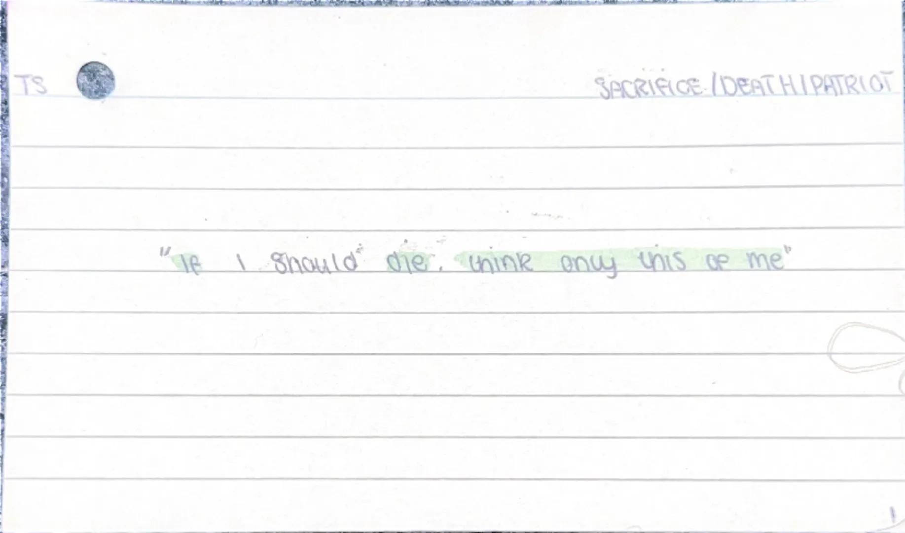 ## THE SOLDIER

Alu-before wiwi started-Brooke was inspired by romantics-poem was initiany caved the
recruit. At the time it was written it 