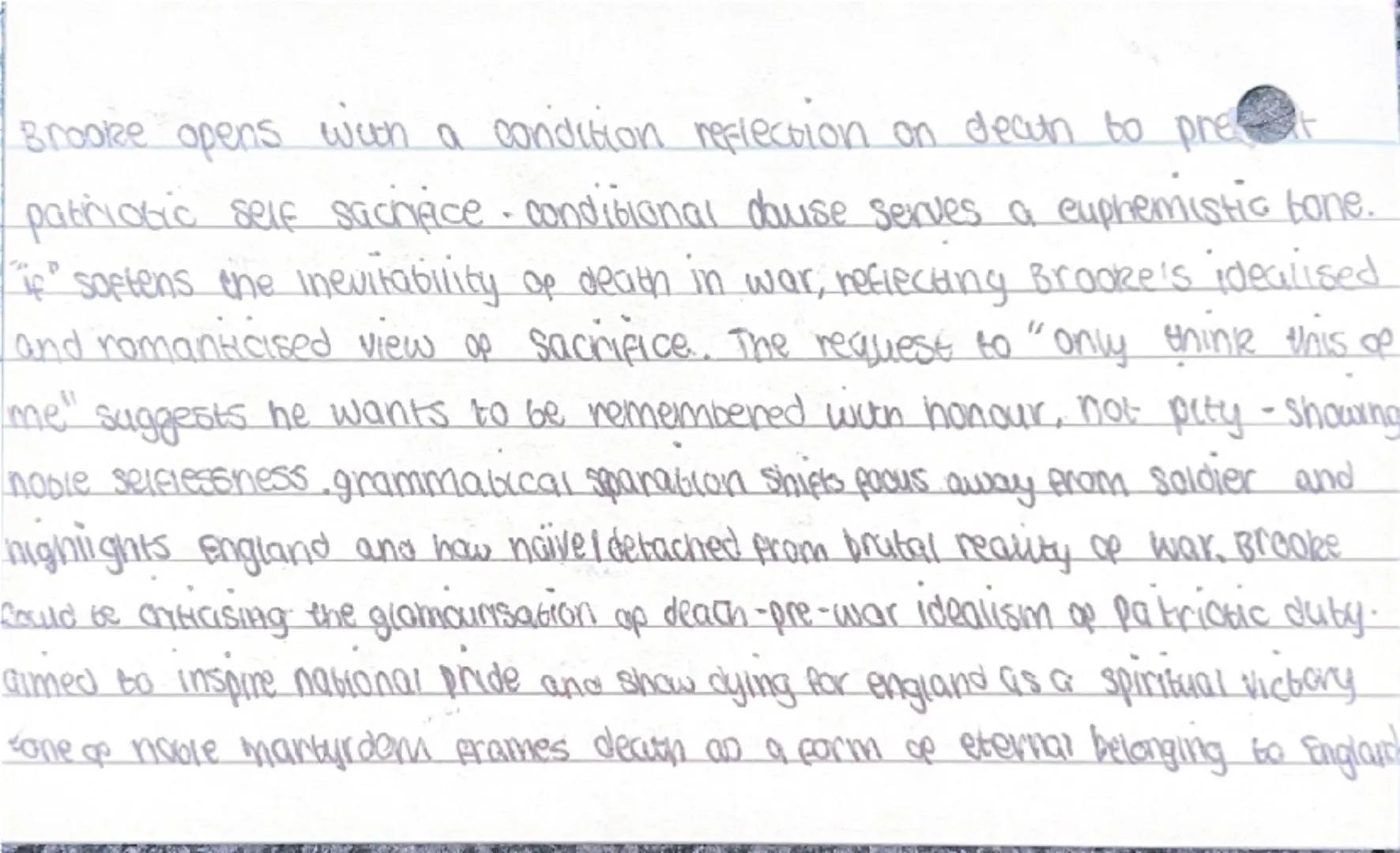 ## THE SOLDIER

Alu-before wiwi started-Brooke was inspired by romantics-poem was initiany caved the
recruit. At the time it was written it 