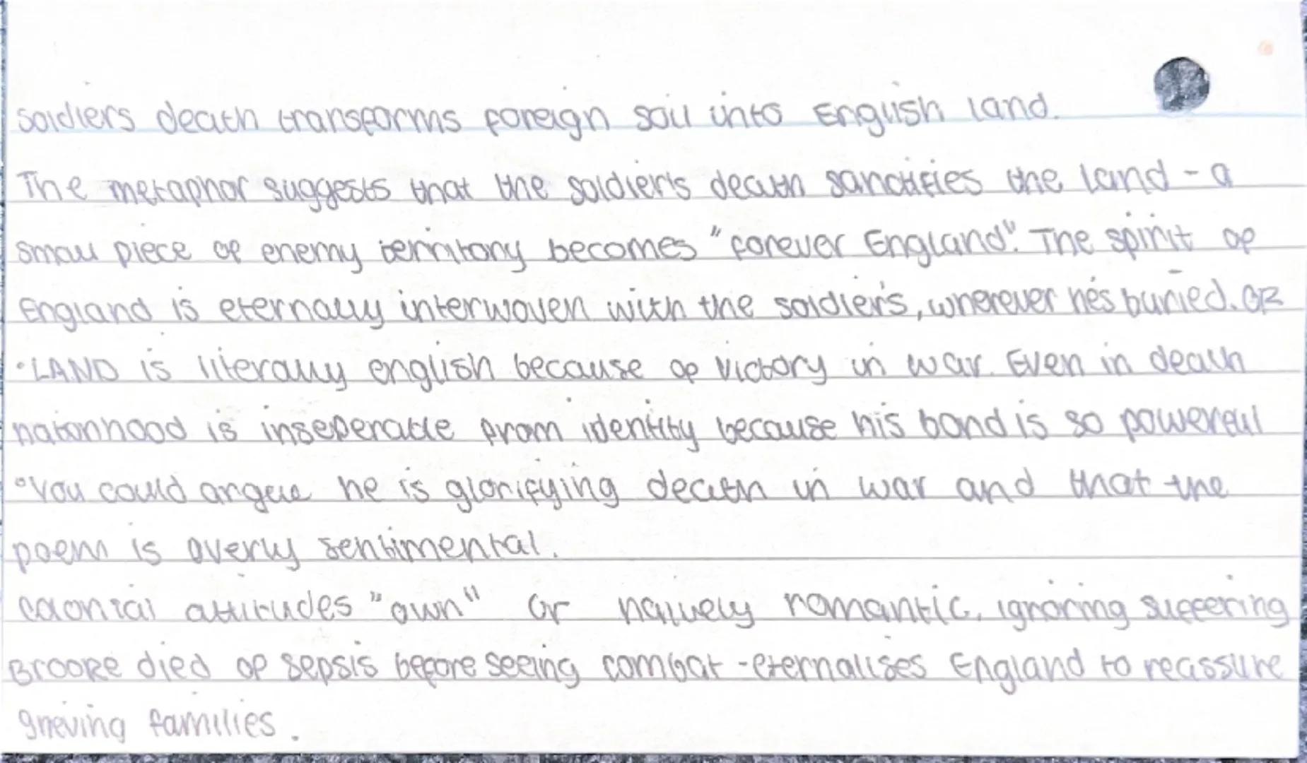 ## THE SOLDIER

Alu-before wiwi started-Brooke was inspired by romantics-poem was initiany caved the
recruit. At the time it was written it 