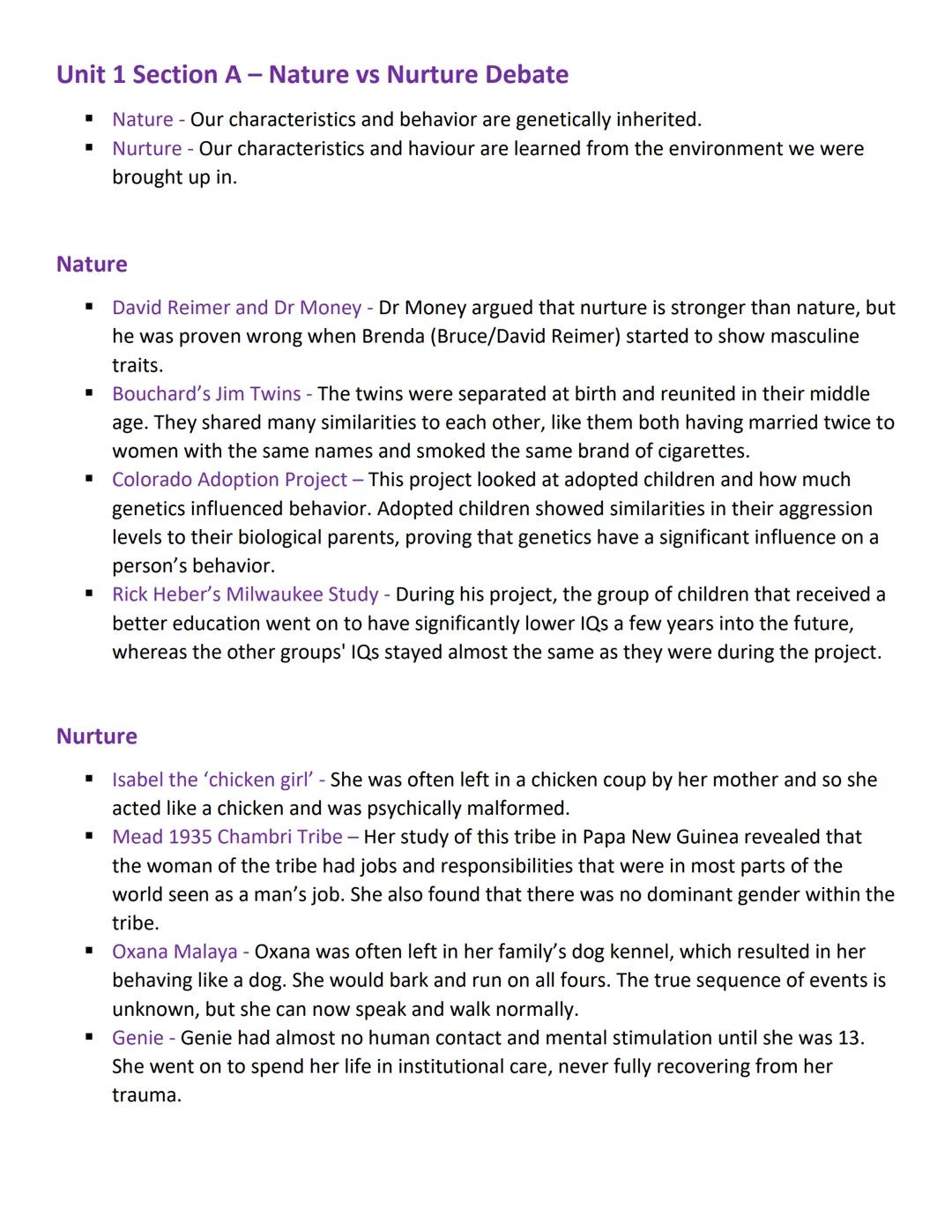 Nature vs Nurture Debate - Studies and Examples