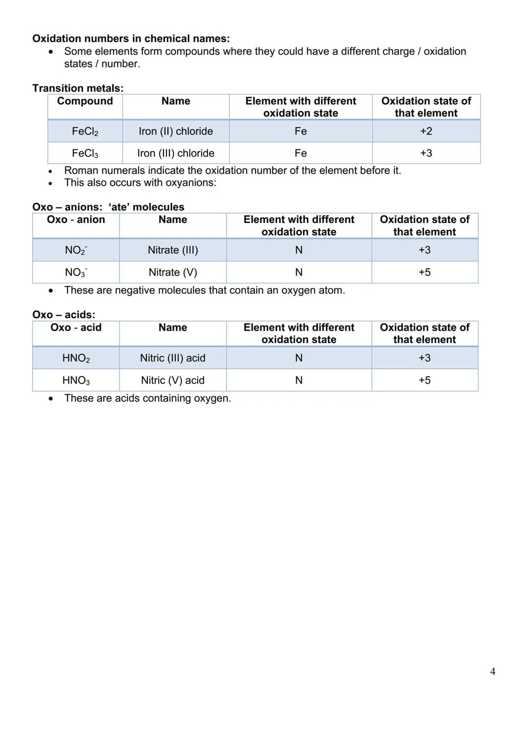 Oxidation and Reduction:
●
●
Oxidation and reduction reactions can be identified by looking at the reaction in terms of
electron transfer:
O