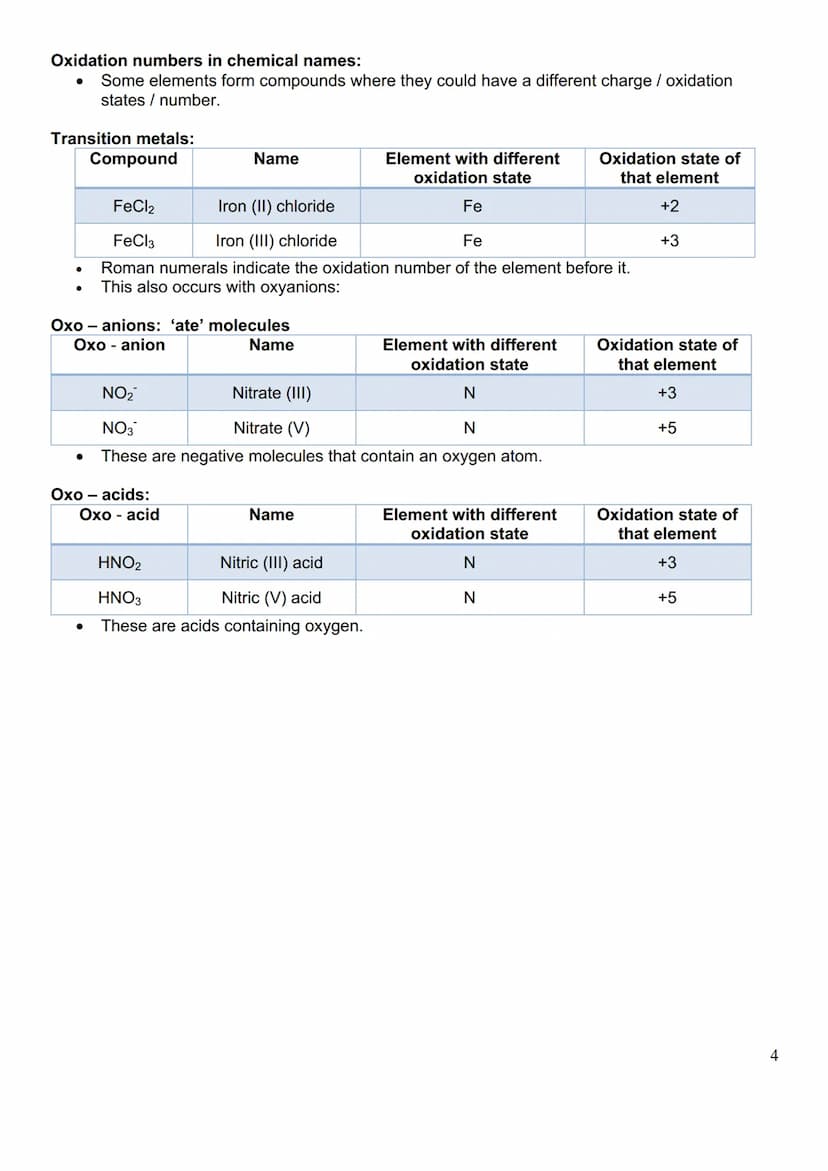 Oxidation and Reduction:
●
●
Oxidation and reduction reactions can be identified by looking at the reaction in terms of
electron transfer:
O