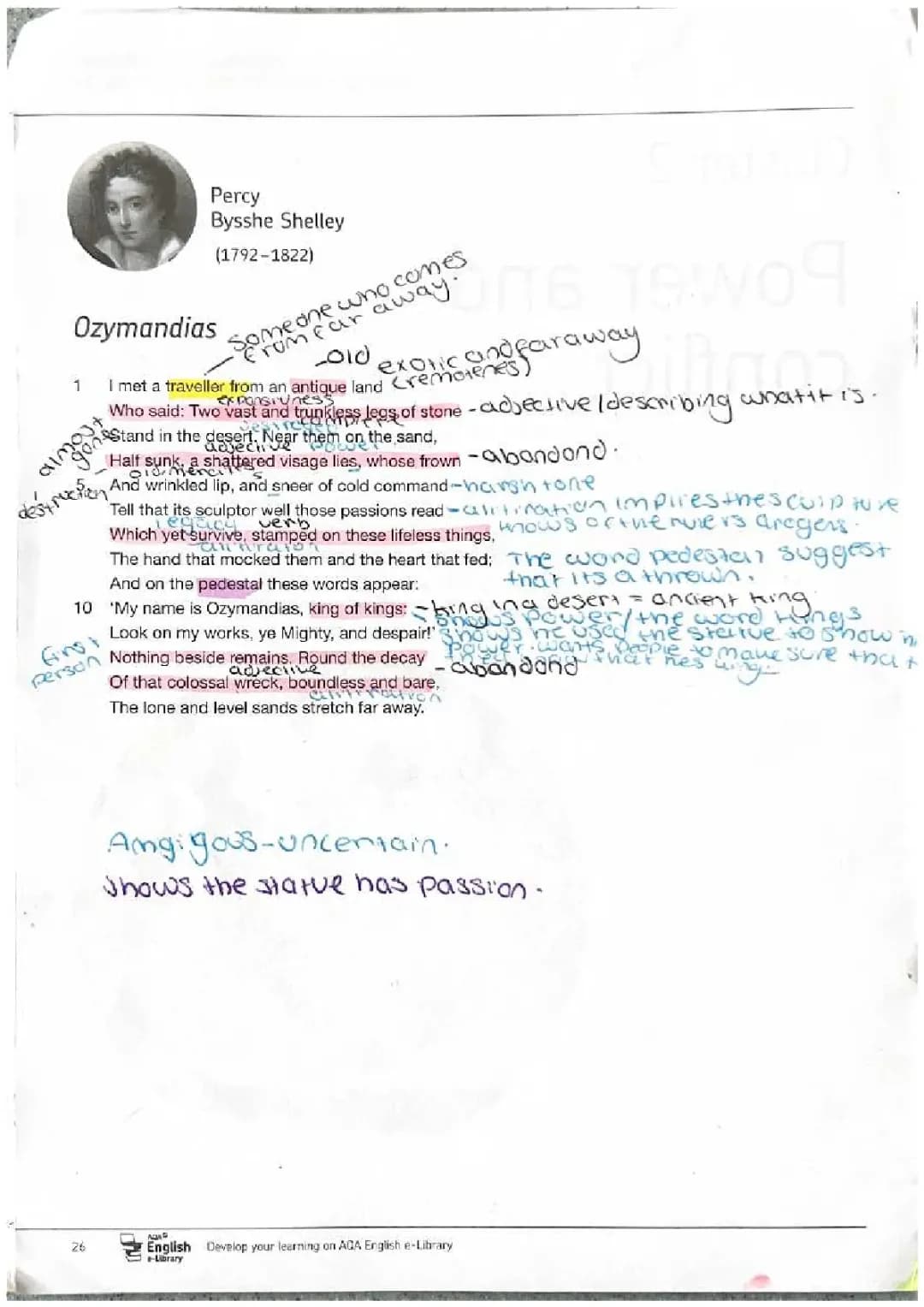 Ozymandias and London Poem Analysis - GCSE PDFs, Line by Line Explanations, and Key Quotes