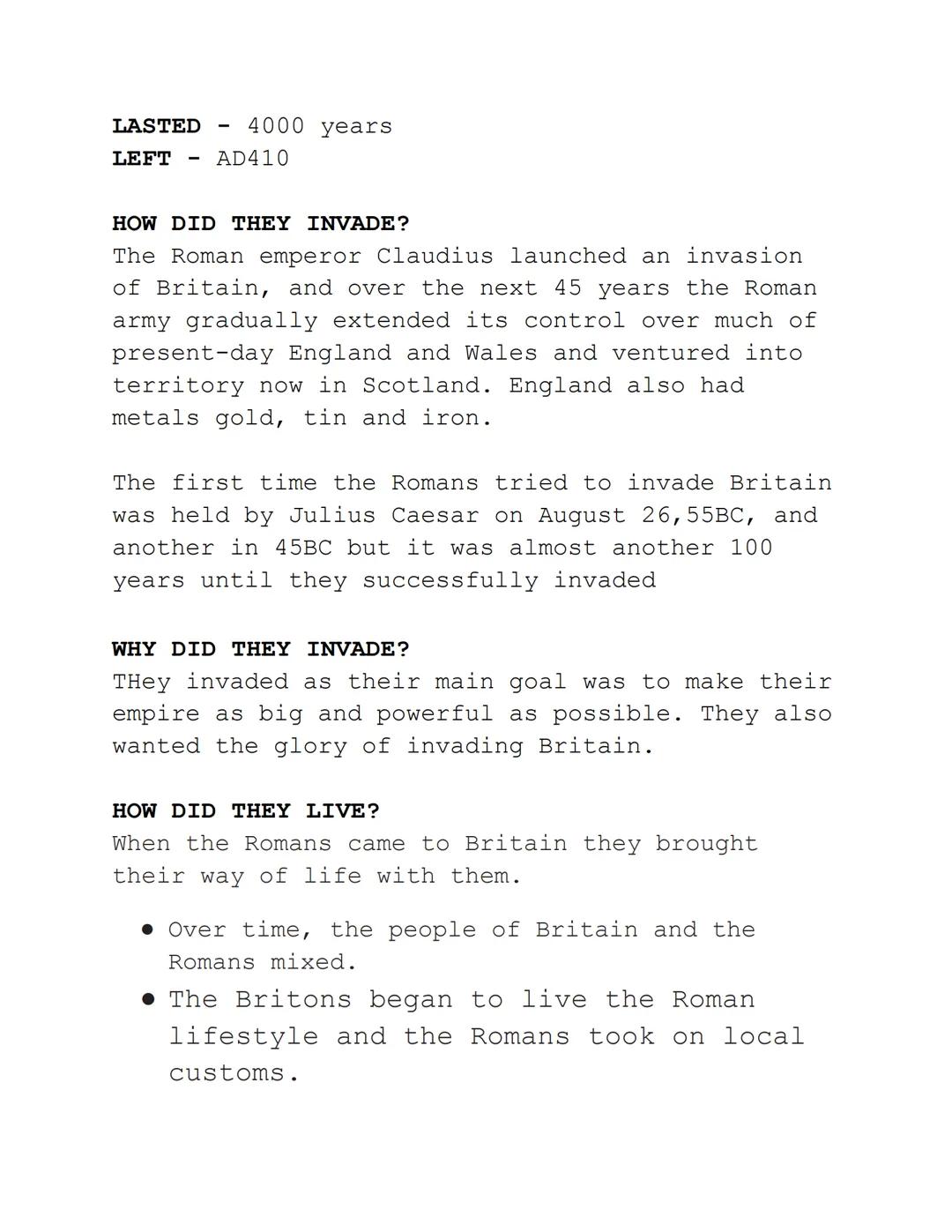 # HISTORY

BC - Before Christ
AD - Anno Domini (the years of our lord)
BCE - Before common era
CE - Common era

## Vocabulary

Chronology - 