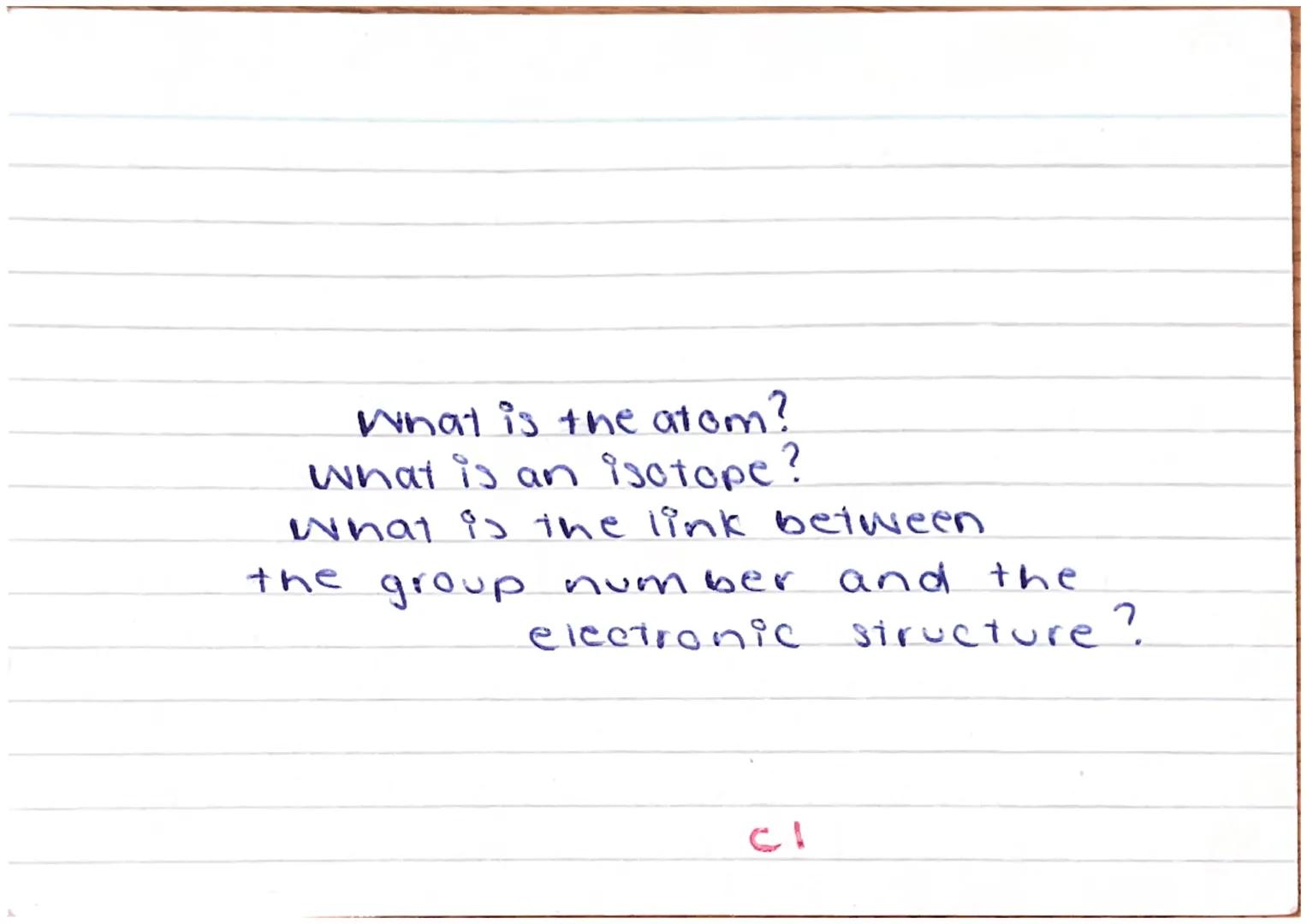 Properties of halogens
(group 7)?
3 magnetic transition metals?
Properties of transition metails?
What's an ion?
Noble gases & boiling point