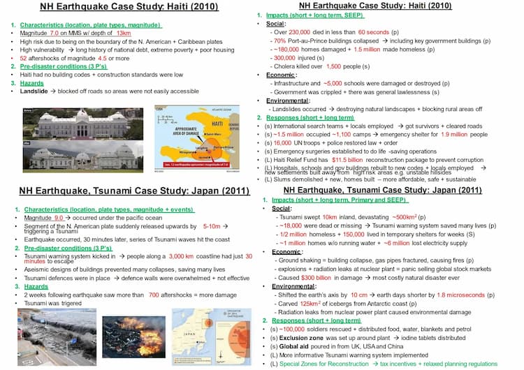 Know A level Geography earthquake case studies: Haiti and Japan thumbnail