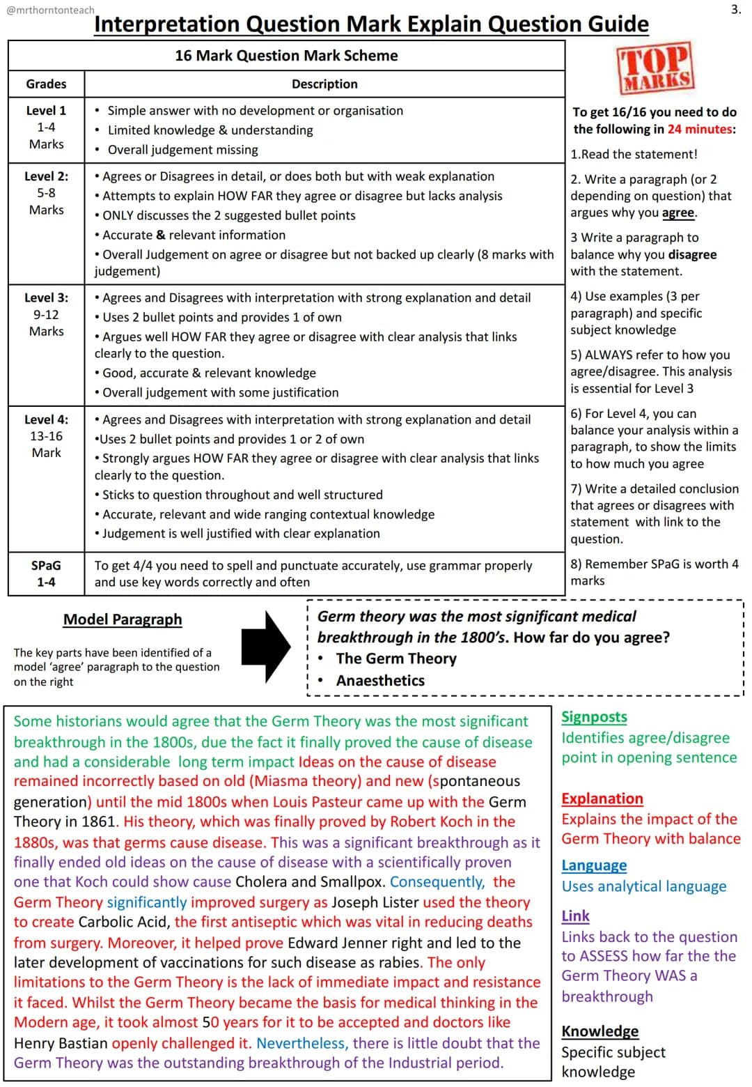 @mrthorntonteach
British Medicine Through Time,
1200 to 2000
Revision Guide
Name:
MEDICINE THROUGH TIME
Key Topics
1.Medieval Medicine (1250