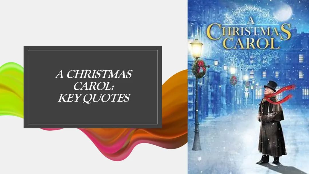A christmas carol, key quotes