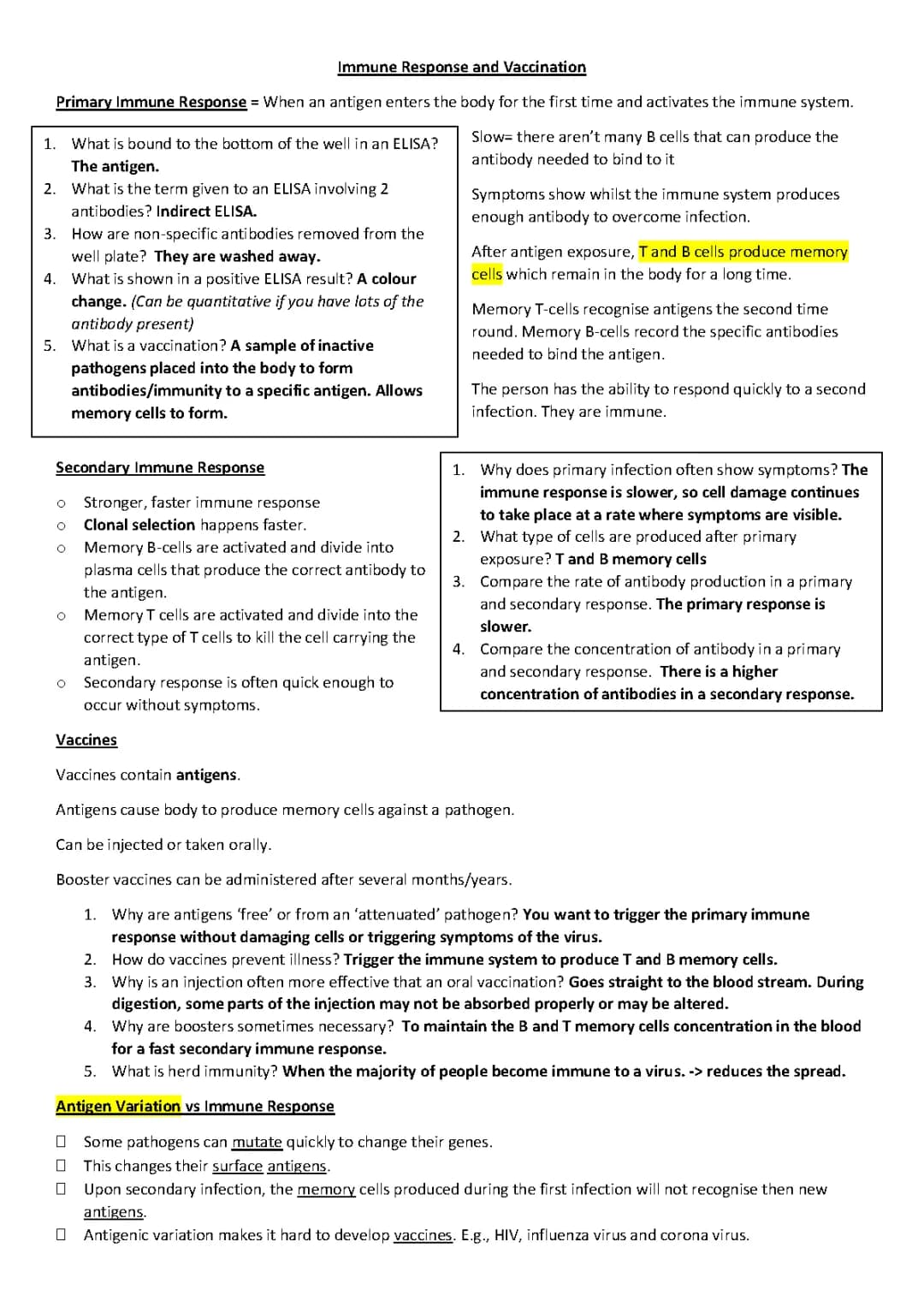 How Do Vaccines Work: Understanding Primary and Secondary Immune Response for Kids