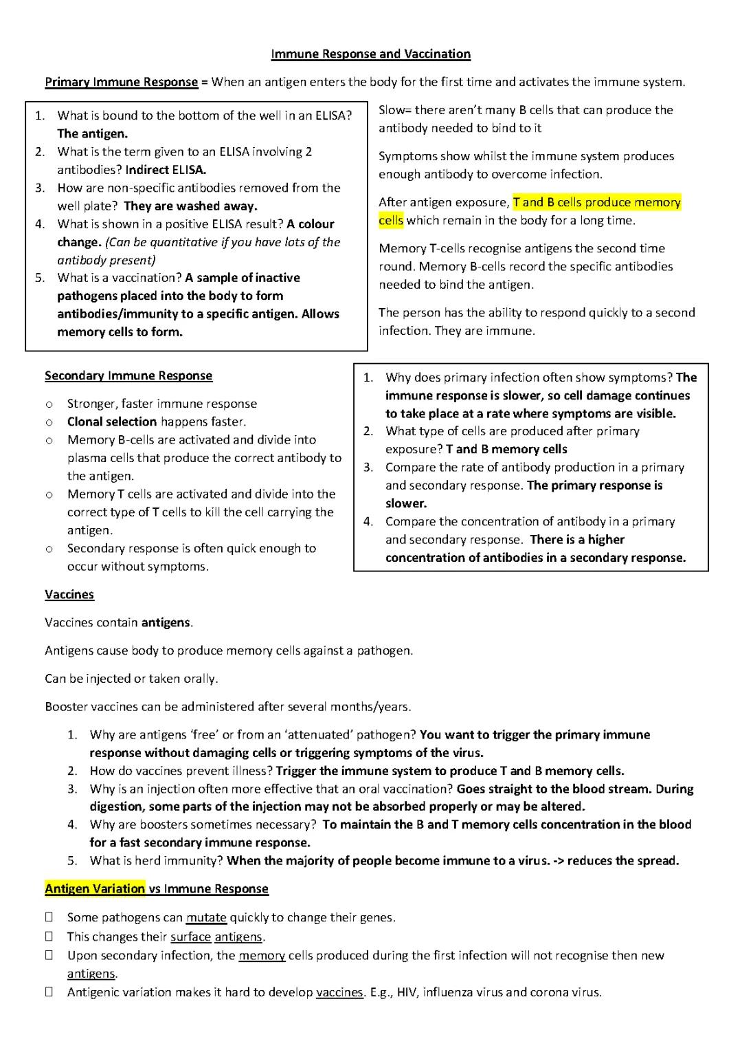 How Do Vaccines Work: Understanding Primary and Secondary Immune Response for Kids