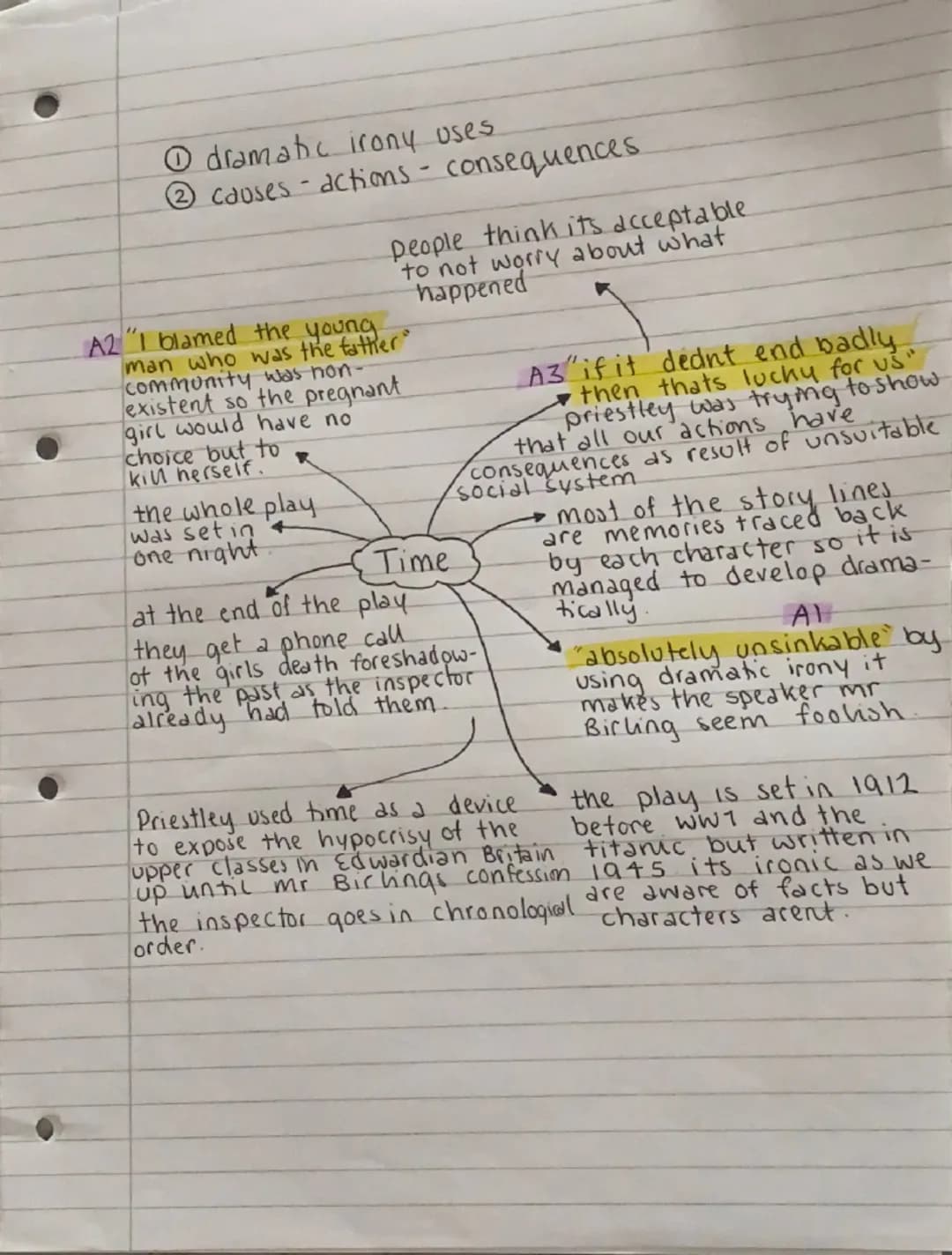 AIC
①erics rape - legality
mrs B ignoring her
③Sheilas act of envy.
t
Gerald Billings base their
morality on their class: "we,
Aldre respect