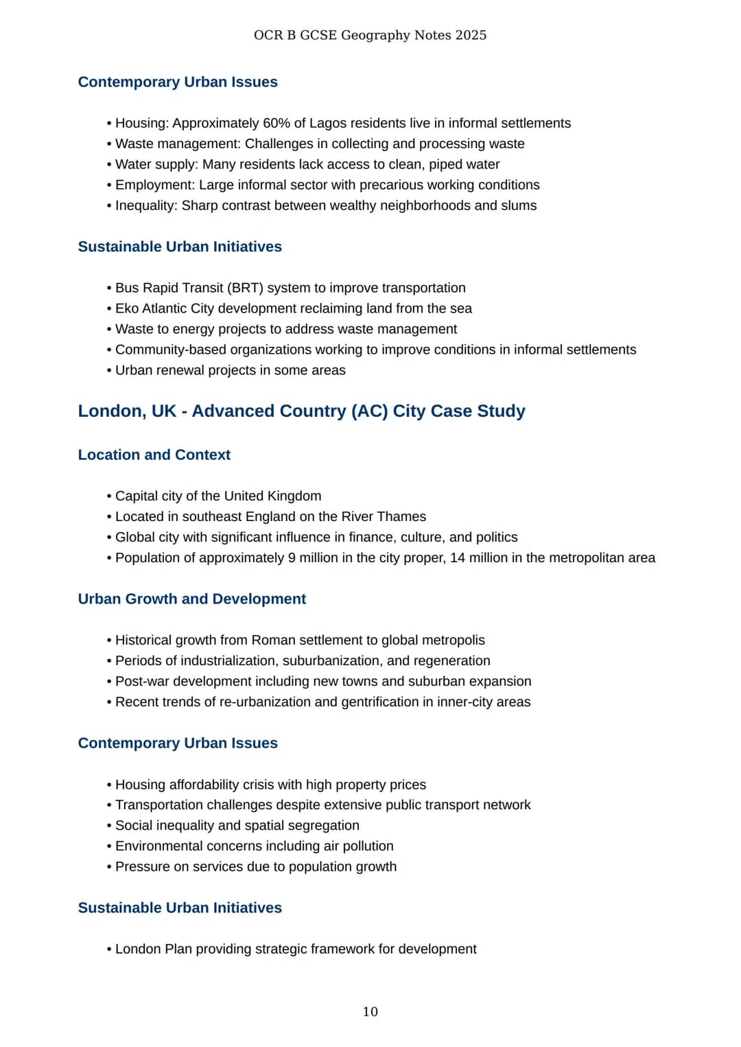# OCR B GCSE Geography Notes 2025

# OCR B GCSE Geography Notes
2025

Comprehensive revision notes and case studies

Created: 30 March 2025
