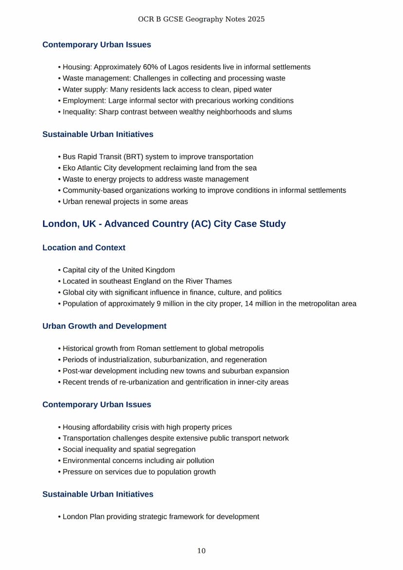 # OCR B GCSE Geography Notes 2025

# OCR B GCSE Geography Notes
2025

Comprehensive revision notes and case studies

Created: 30 March 2025
