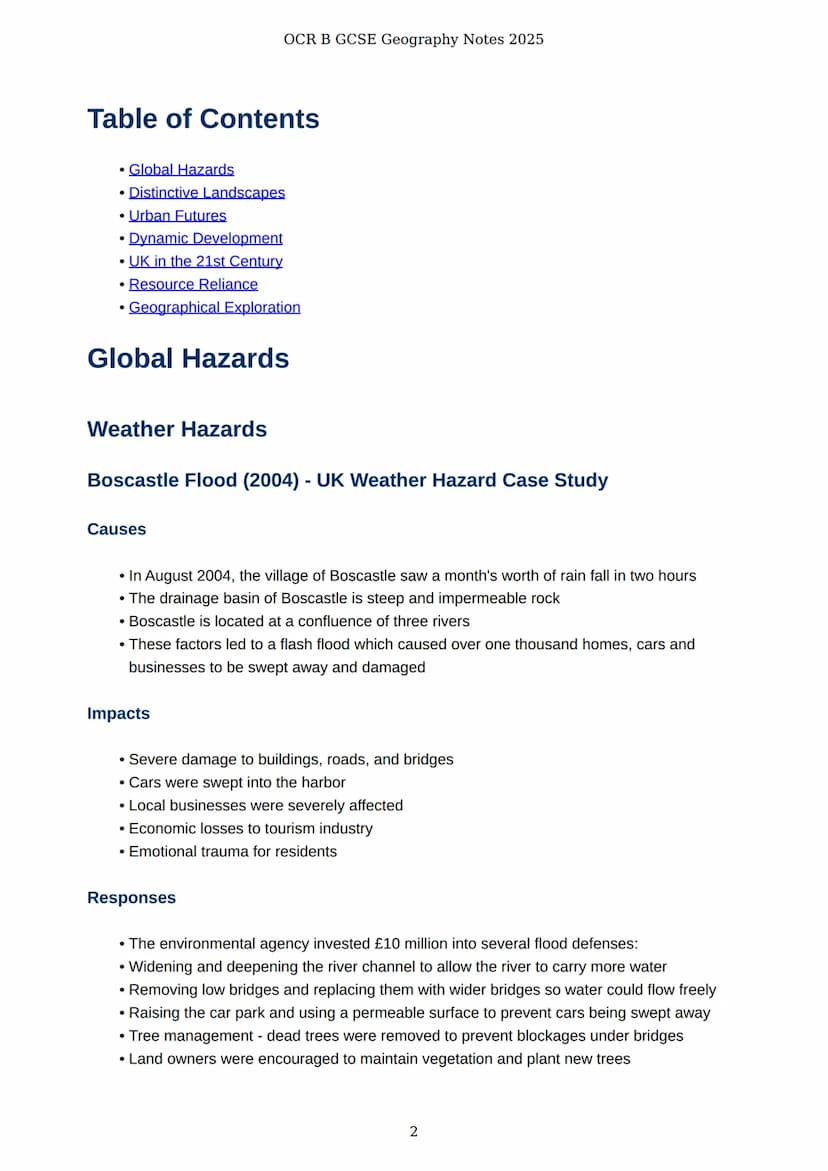 # OCR B GCSE Geography Notes 2025

# OCR B GCSE Geography Notes
2025

Comprehensive revision notes and case studies

Created: 30 March 2025
