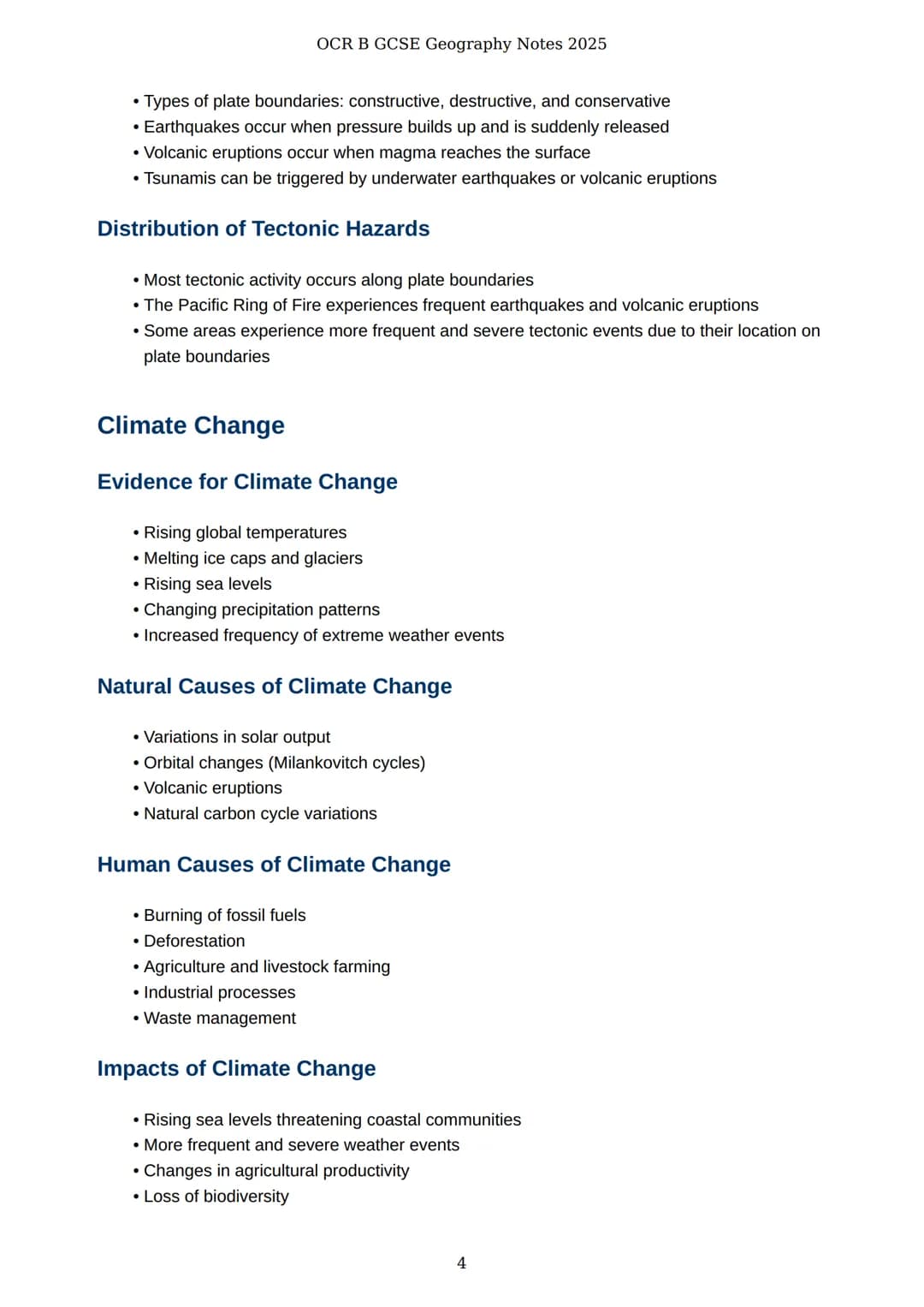 # OCR B GCSE Geography Notes 2025

# OCR B GCSE Geography Notes
2025

Comprehensive revision notes and case studies

Created: 30 March 2025
