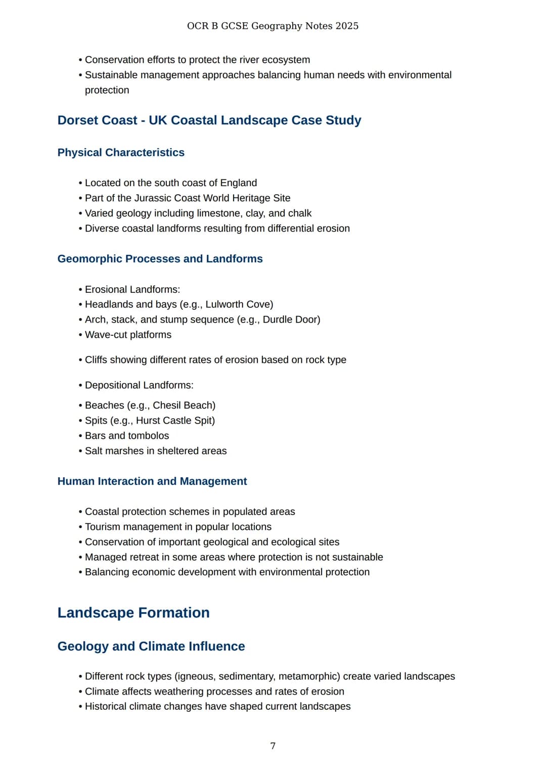 # OCR B GCSE Geography Notes 2025

# OCR B GCSE Geography Notes
2025

Comprehensive revision notes and case studies

Created: 30 March 2025
