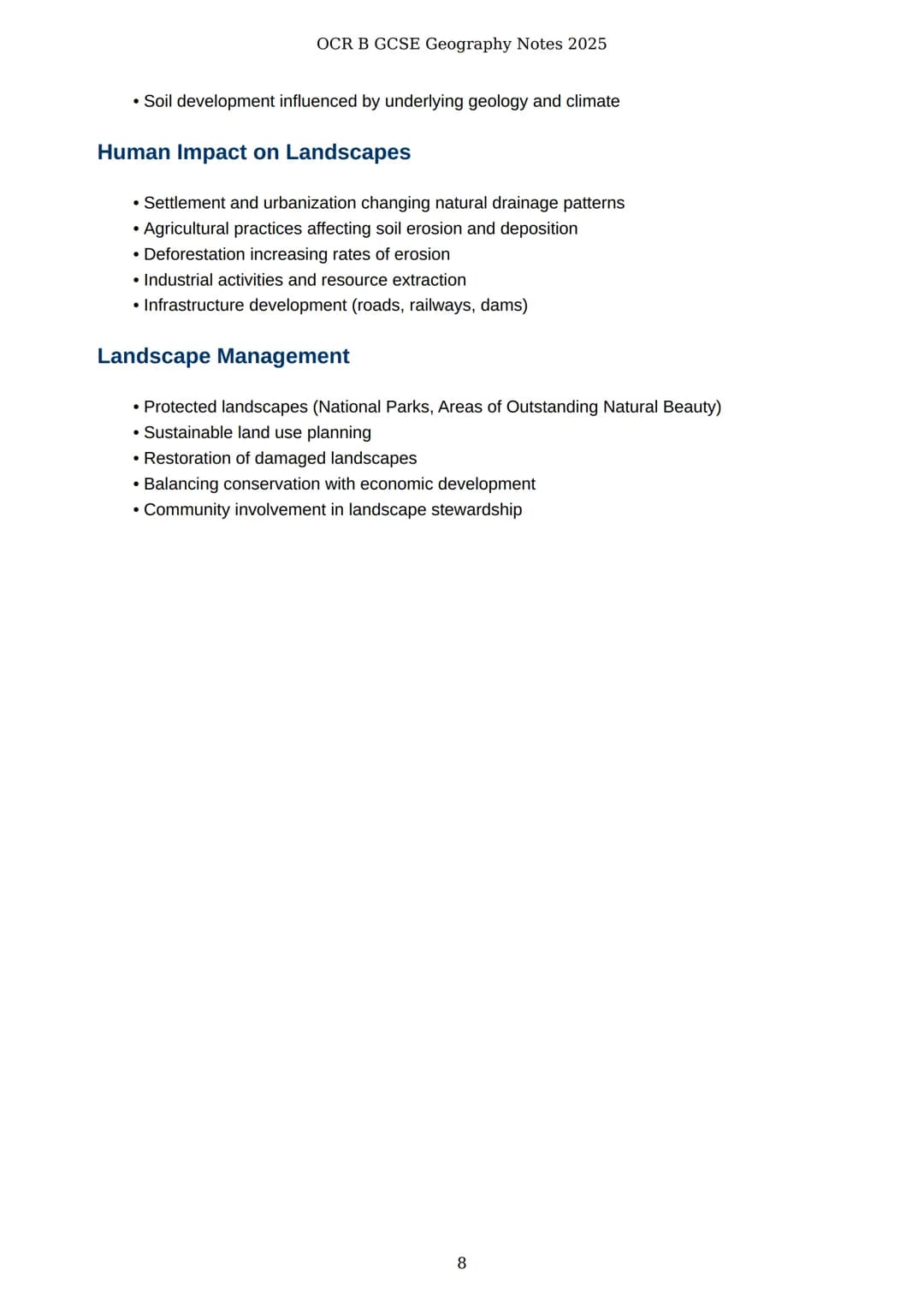 # OCR B GCSE Geography Notes 2025

# OCR B GCSE Geography Notes
2025

Comprehensive revision notes and case studies

Created: 30 March 2025
