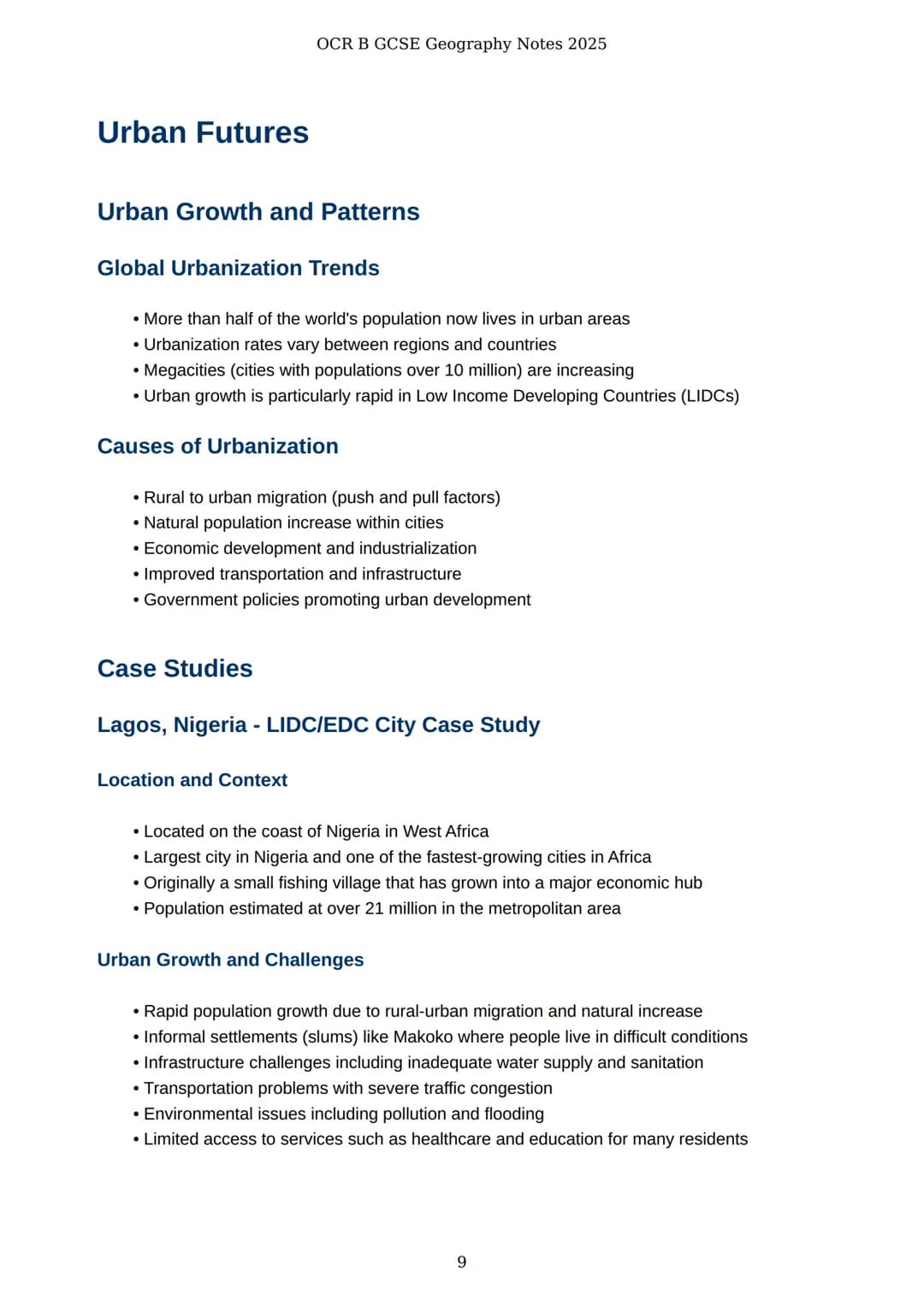 # OCR B GCSE Geography Notes 2025

# OCR B GCSE Geography Notes
2025

Comprehensive revision notes and case studies

Created: 30 March 2025
