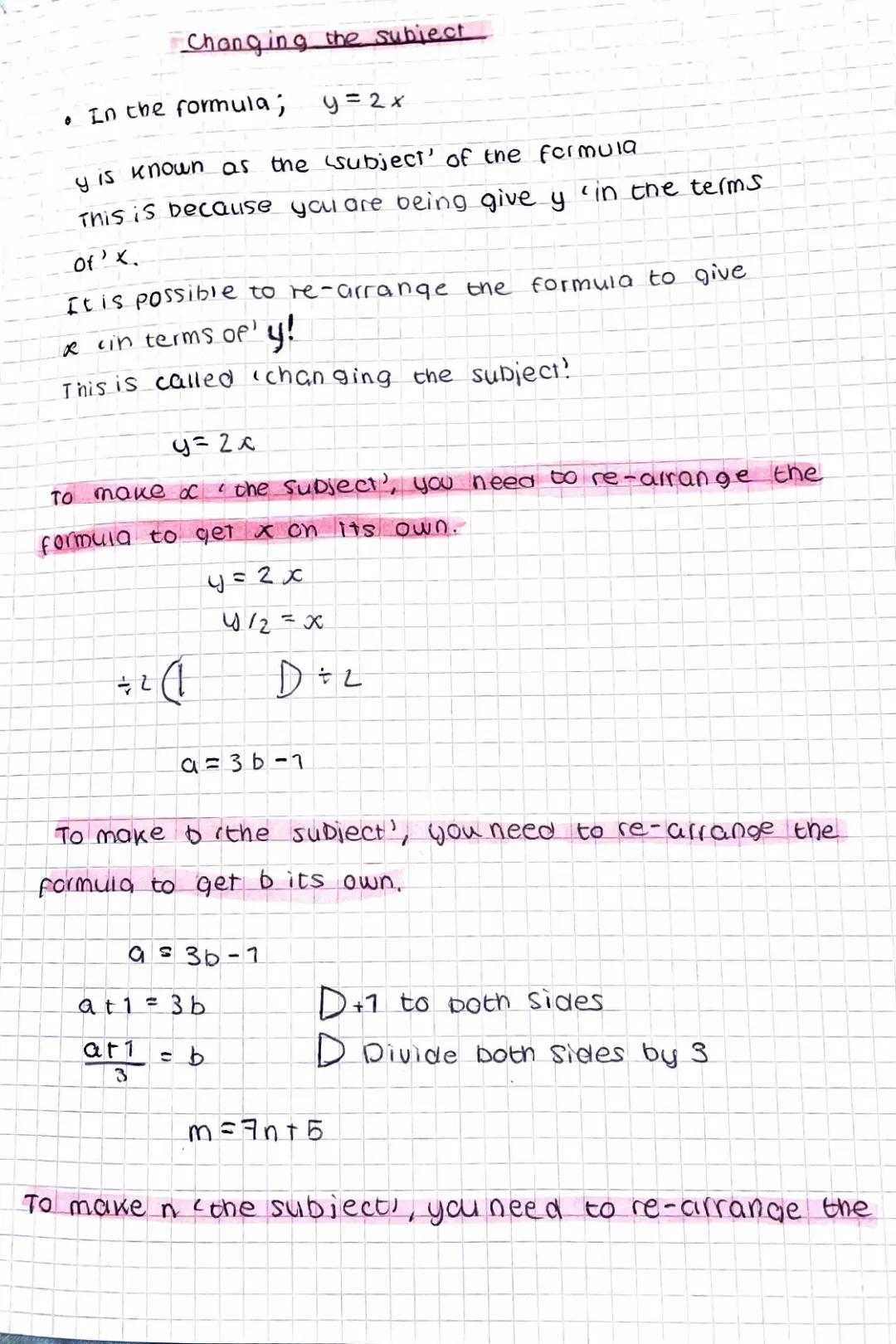 Changing the subject 