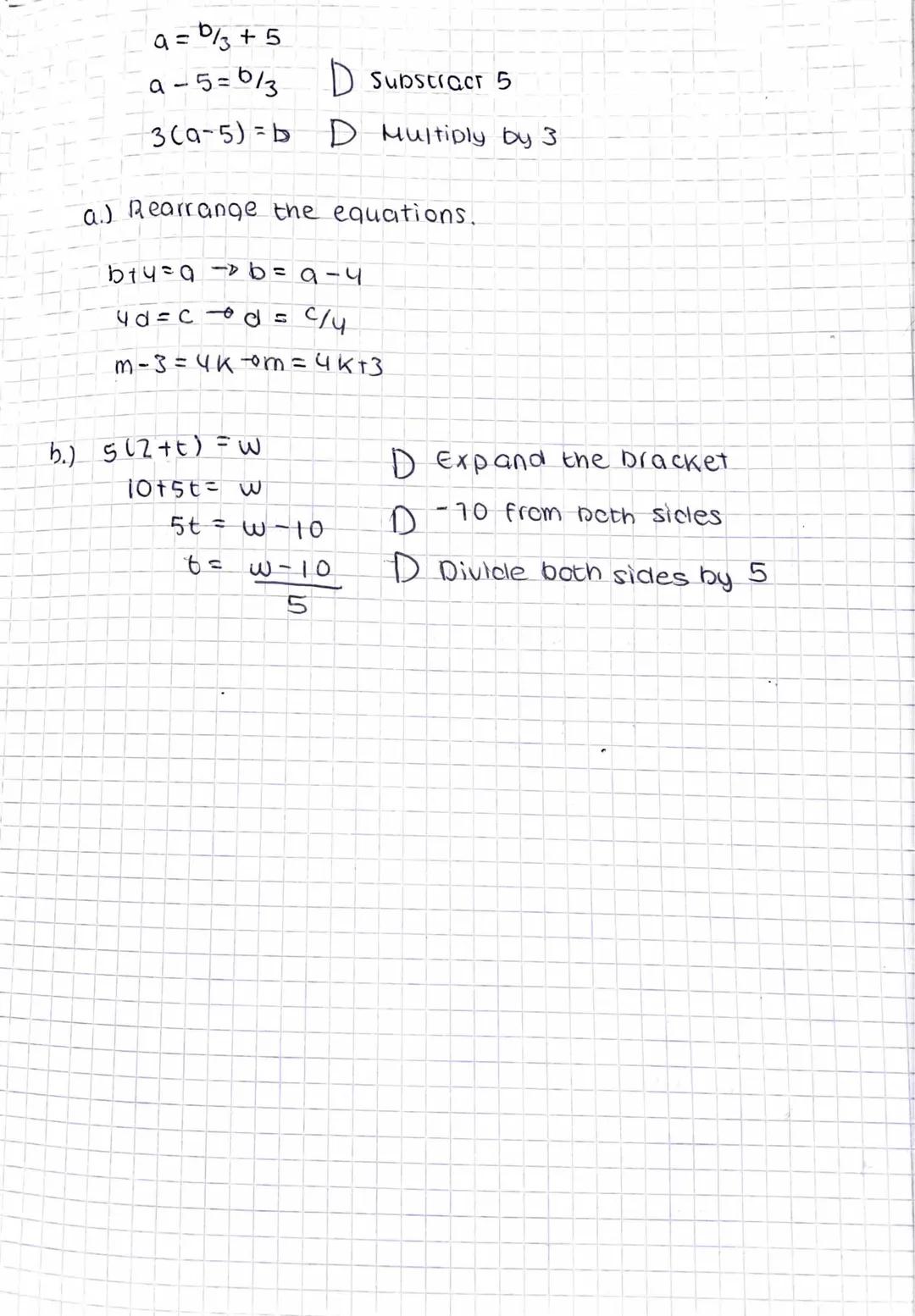 •
Changing the subject
In the formula;
y=2x
y is known as the subject' of the formula
This is because you are being give y 'in the terms
of 