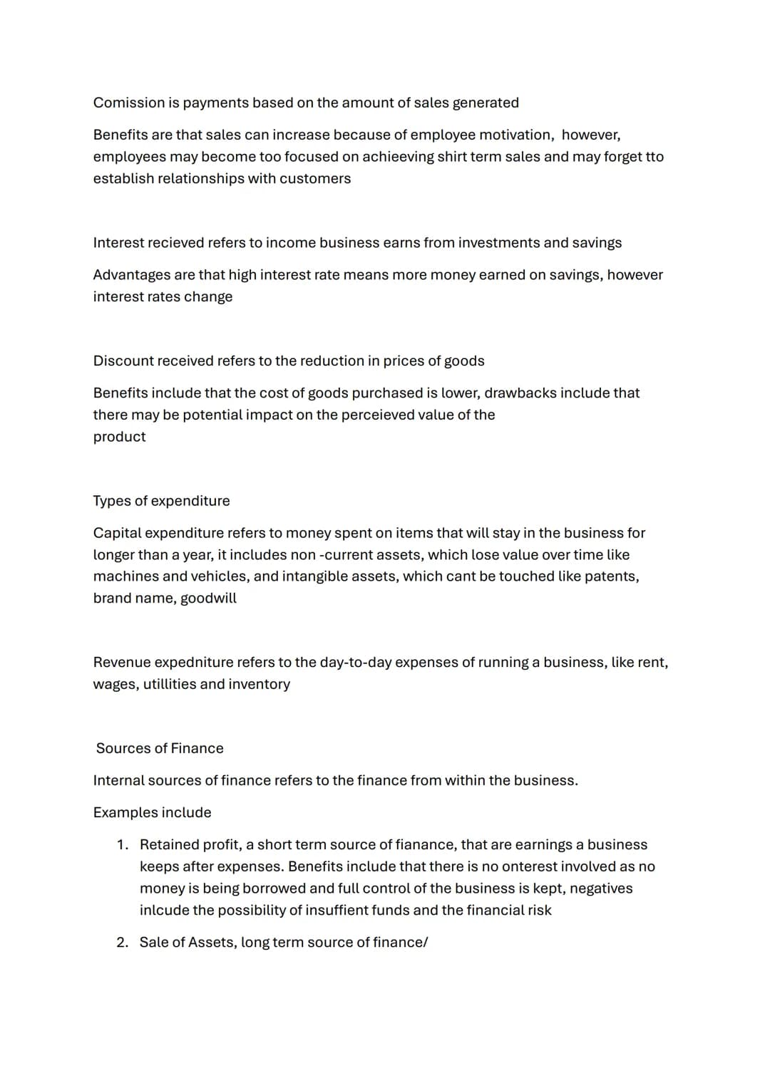 /Business finance notes
Purposes of accounting
1. management of business - helps business plan for the future as accounting
provides the inf